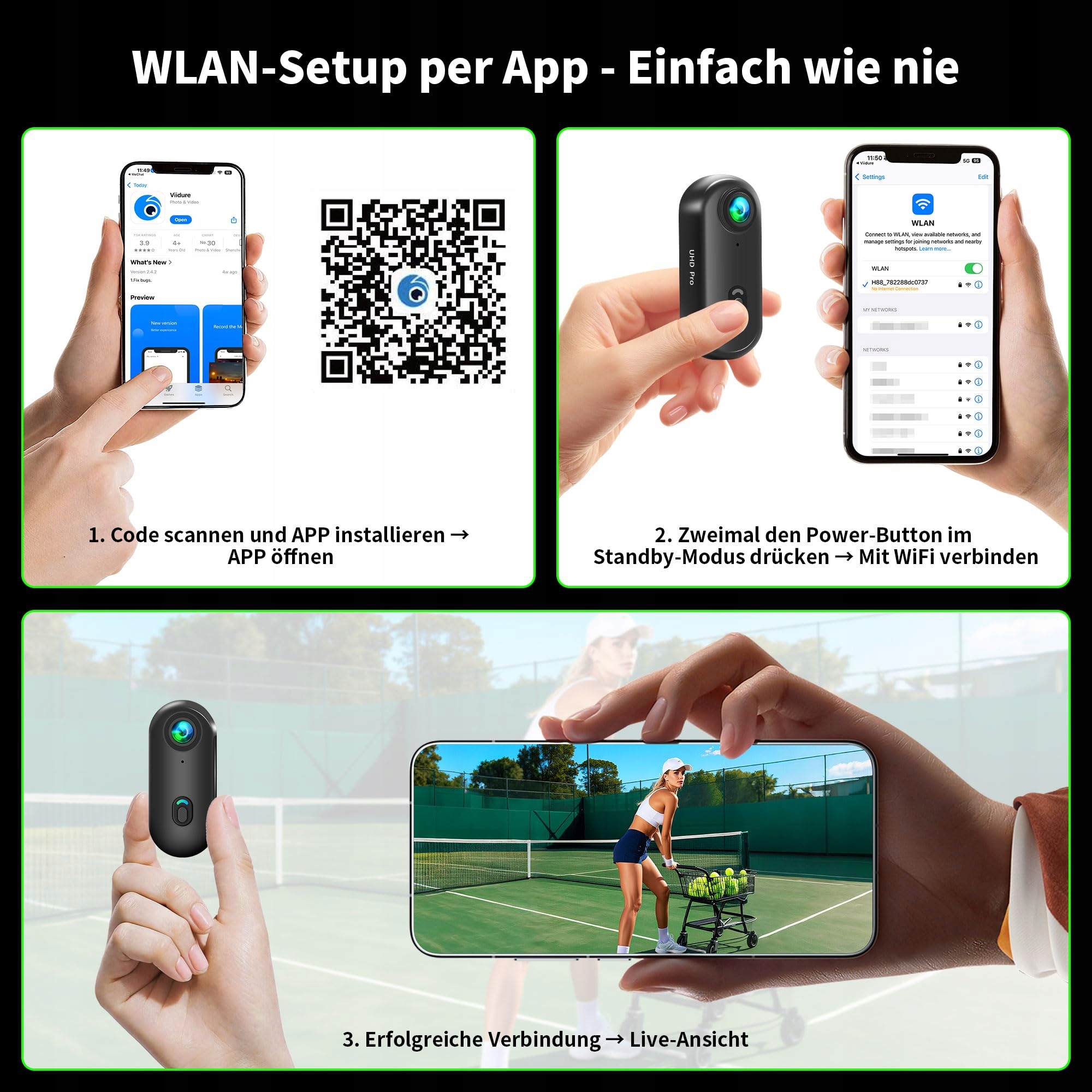 Kamera Sportowa 4K WiFi Motocykl Rower Bodycam Kask App Ekstremalna NNYYMH — miniatura 5