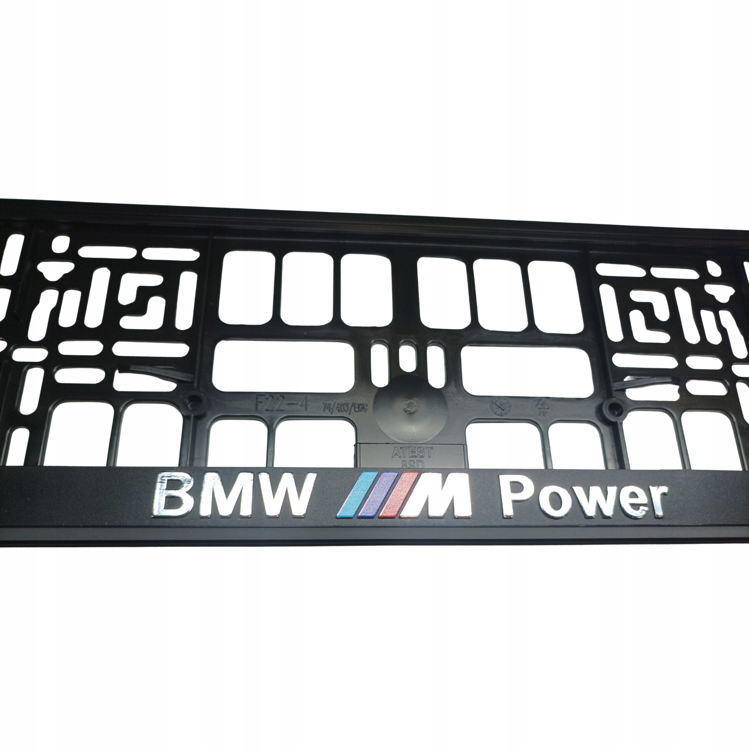 Ramka 3D pod tablicę rejestracyjną Bmw M Power chromowane logo