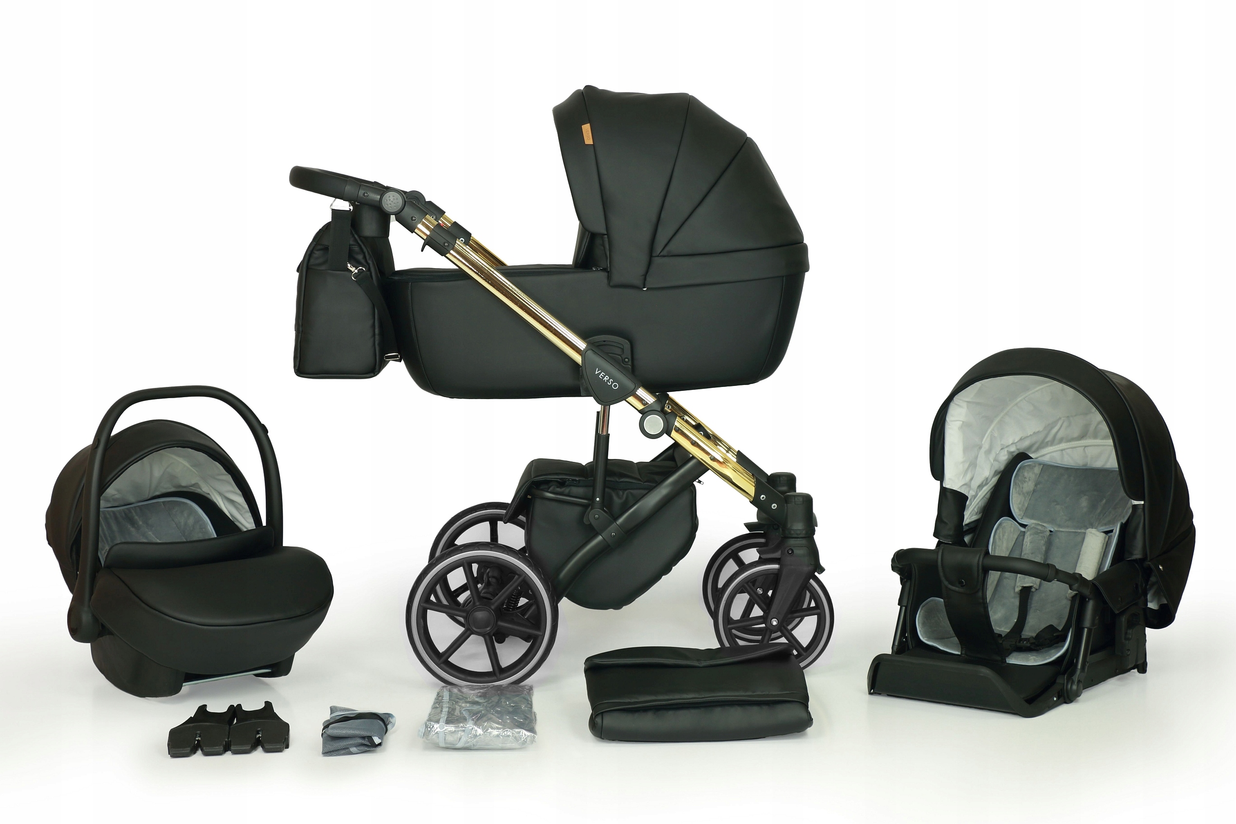 WÓZEK DZIECIĘCY VERDI VERSO 3W1+TORBA + AKCESORIA