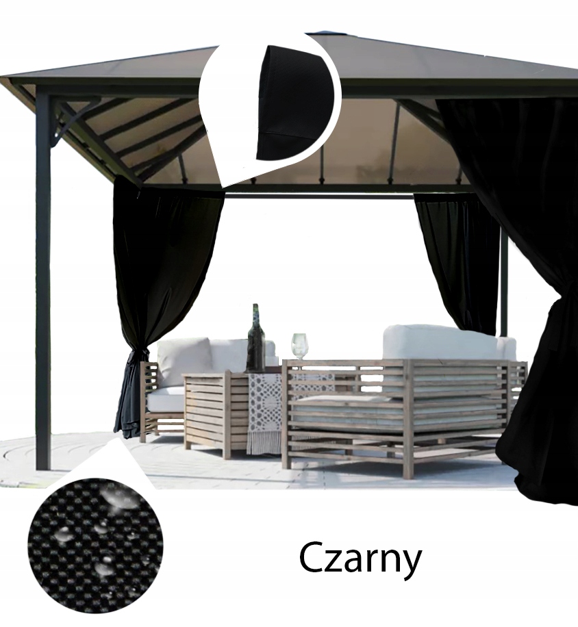 ZASŁONY OGRODOWE WODOODPORNE tunel 210 cm