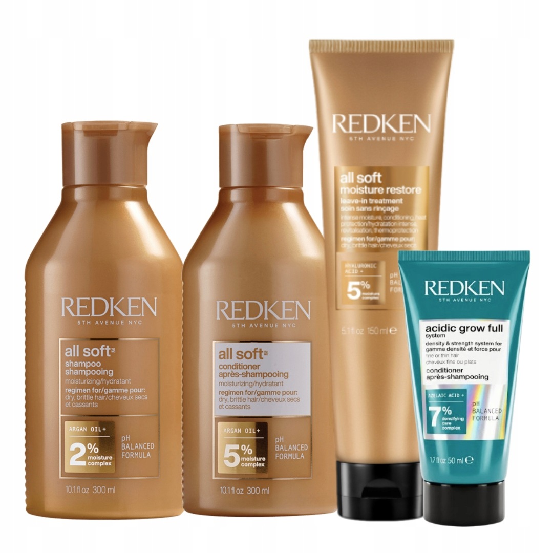 Redken All Soft Zestaw Nawilżający do Włosów Suchych i Łamliwych