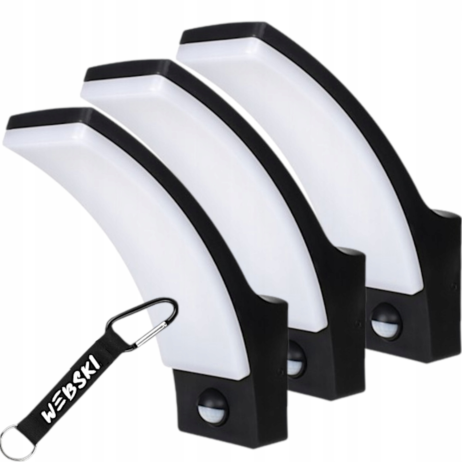 3x Nástěnné svítidlo Vodotěsné Led IP65 Fasádní světlo Snímač pohybu soumraku