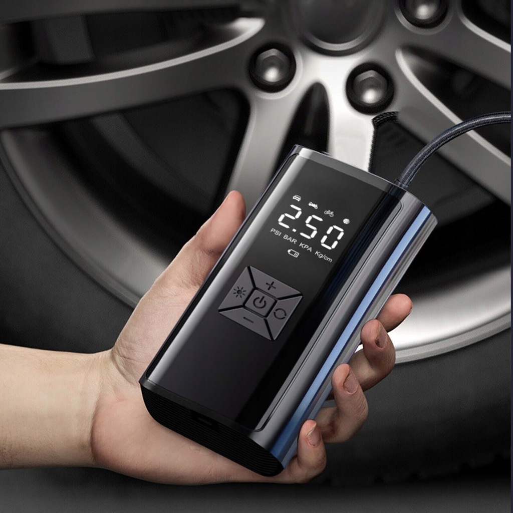 KOMPRESOR SAMOCHODOWY POMPKA POWERBANK 6000MAH LED 12V Model Pompa Powietrza Do Samochodu