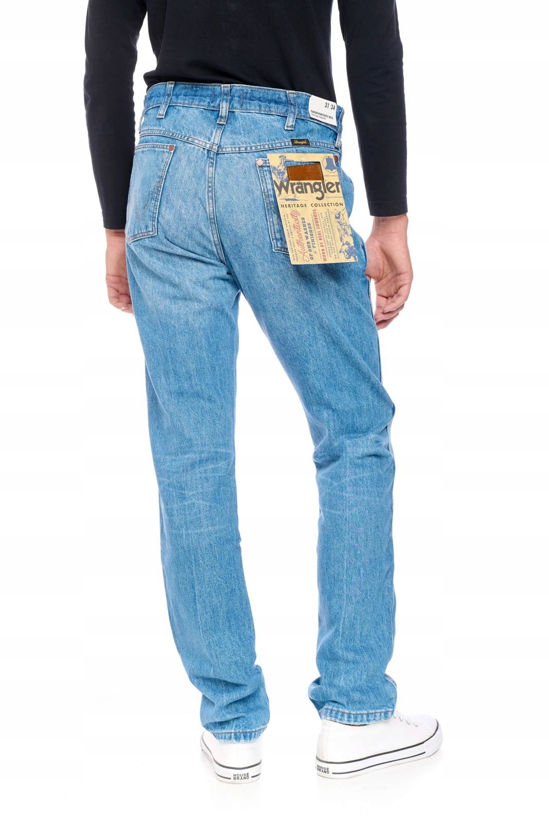 Pánské jednoduché džíny Wrangler Greensboro Center Crease W15QY1306 33/30