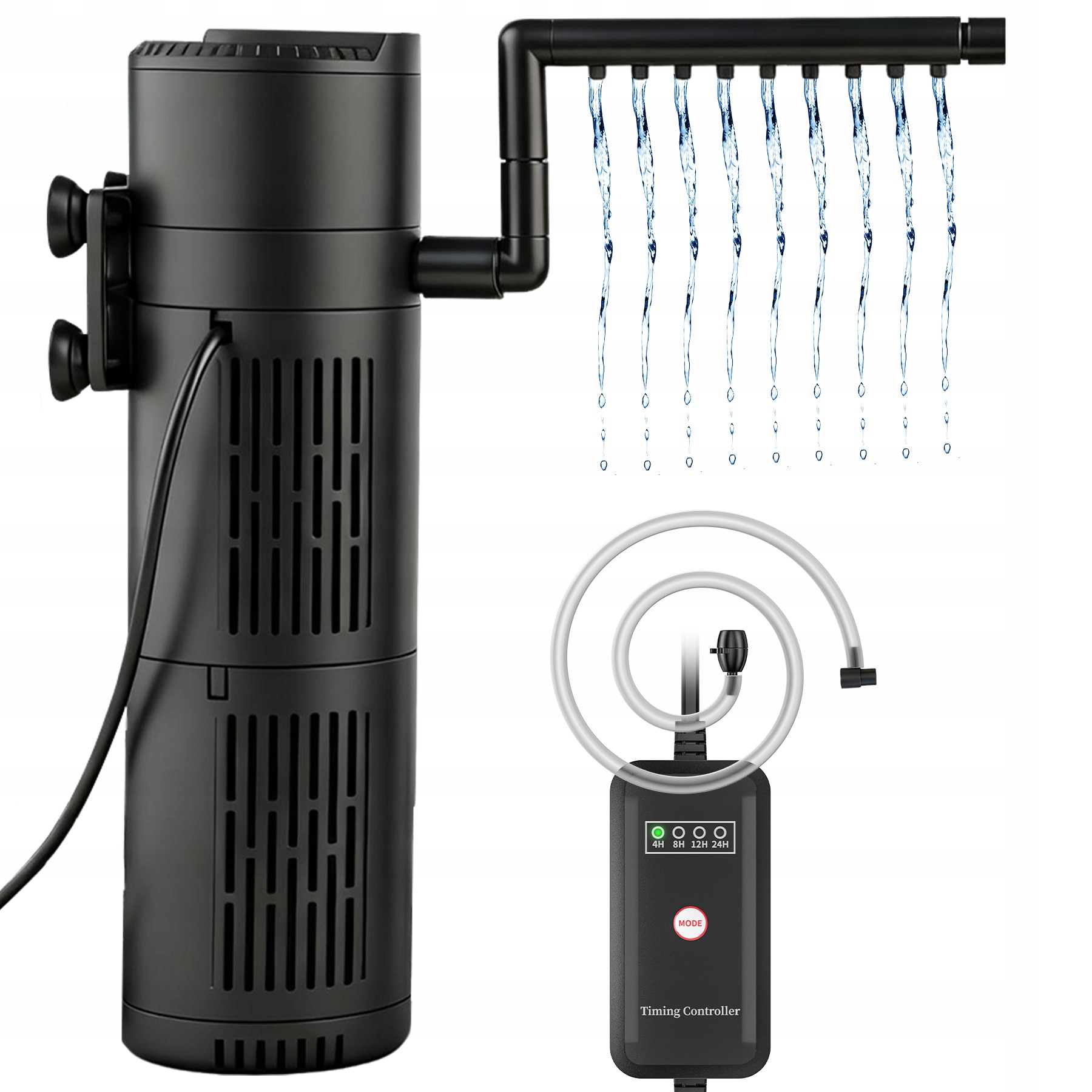 Levně Vnitřní Filtr akvária do 300L 5V1 S Uv-c Lampou 800l/h