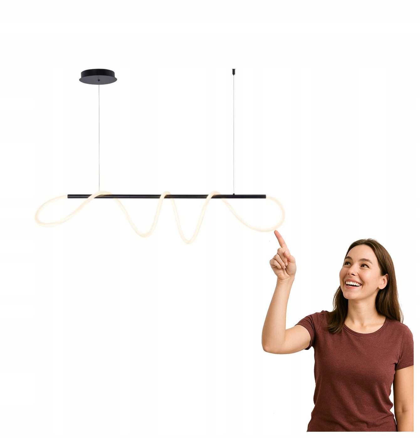 Led závesná lampa 45W Balbo 20006PM-BK Zuma Line