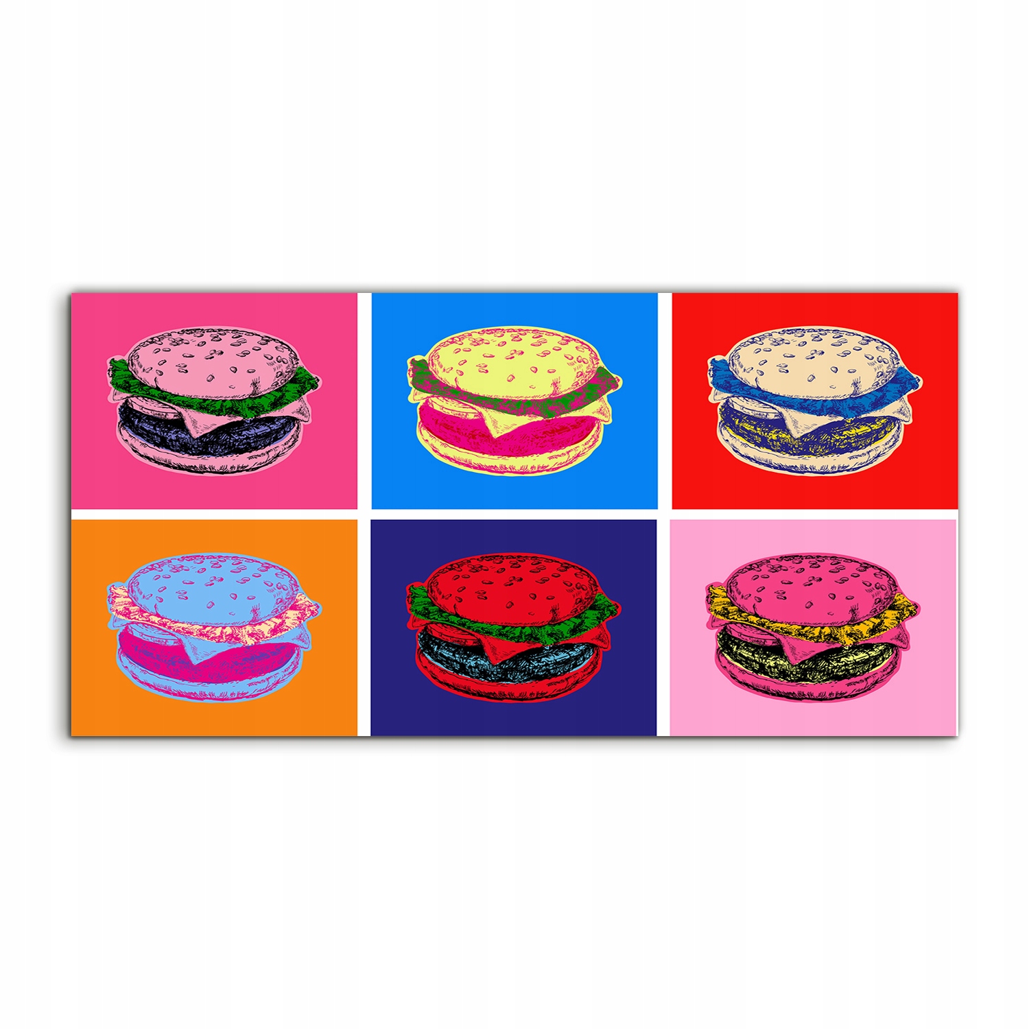 

Obraz akryl 140x70 wiszący Burger Jedzenie Sztuka