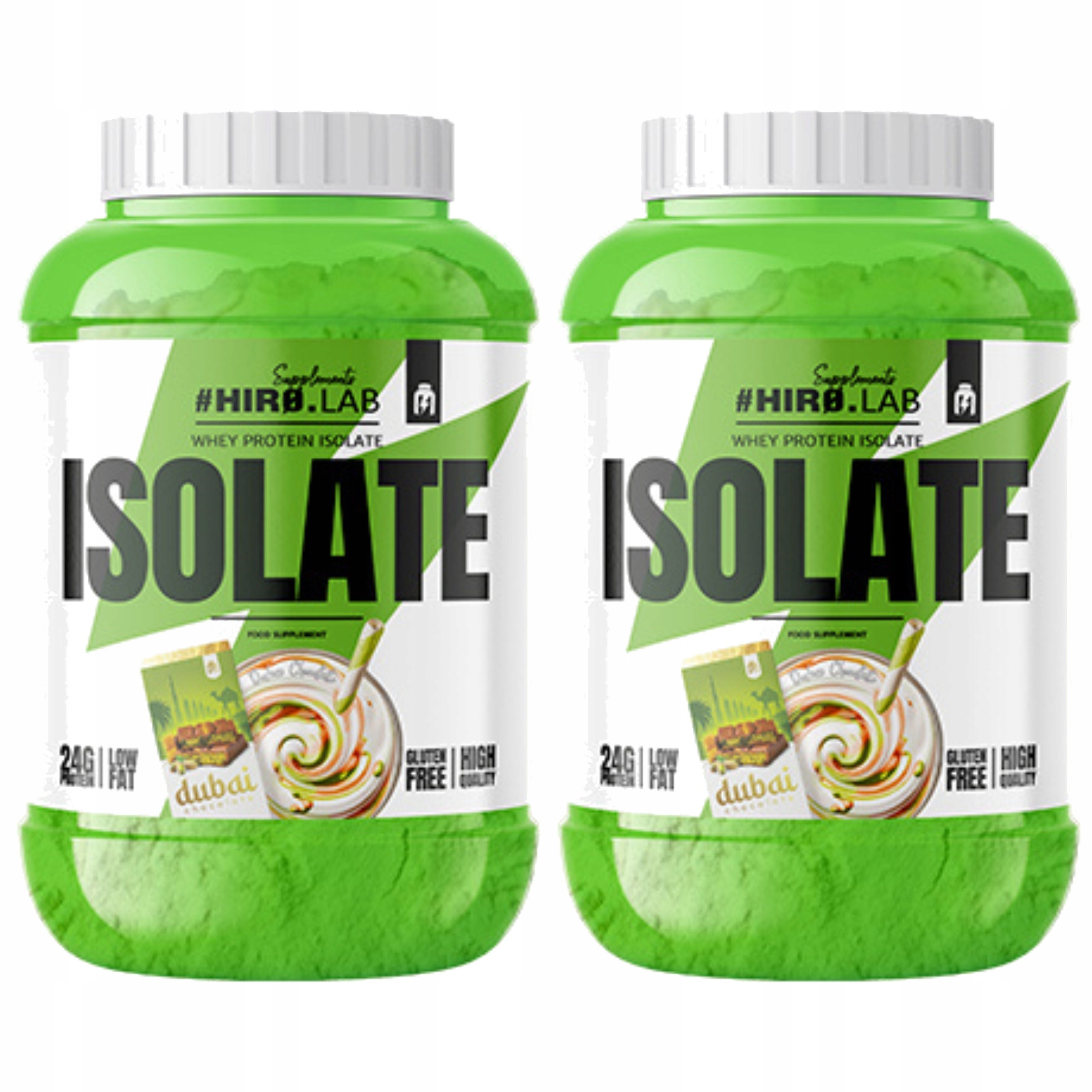 2x Protein Wpi Whey Protein Isolate Izolat Doplněk Stravy 1800 g Čokoláda Dubaj Hi