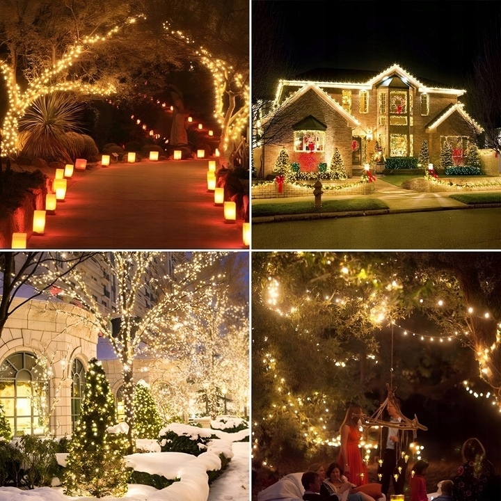 SOPLE LAMPKI CHOINKOWE 300 LED 14.5M ZEWNĘTRZNE ŚWIATEŁKA ŚWIĄTECZNE +FLASH Zasilanie sieciowe