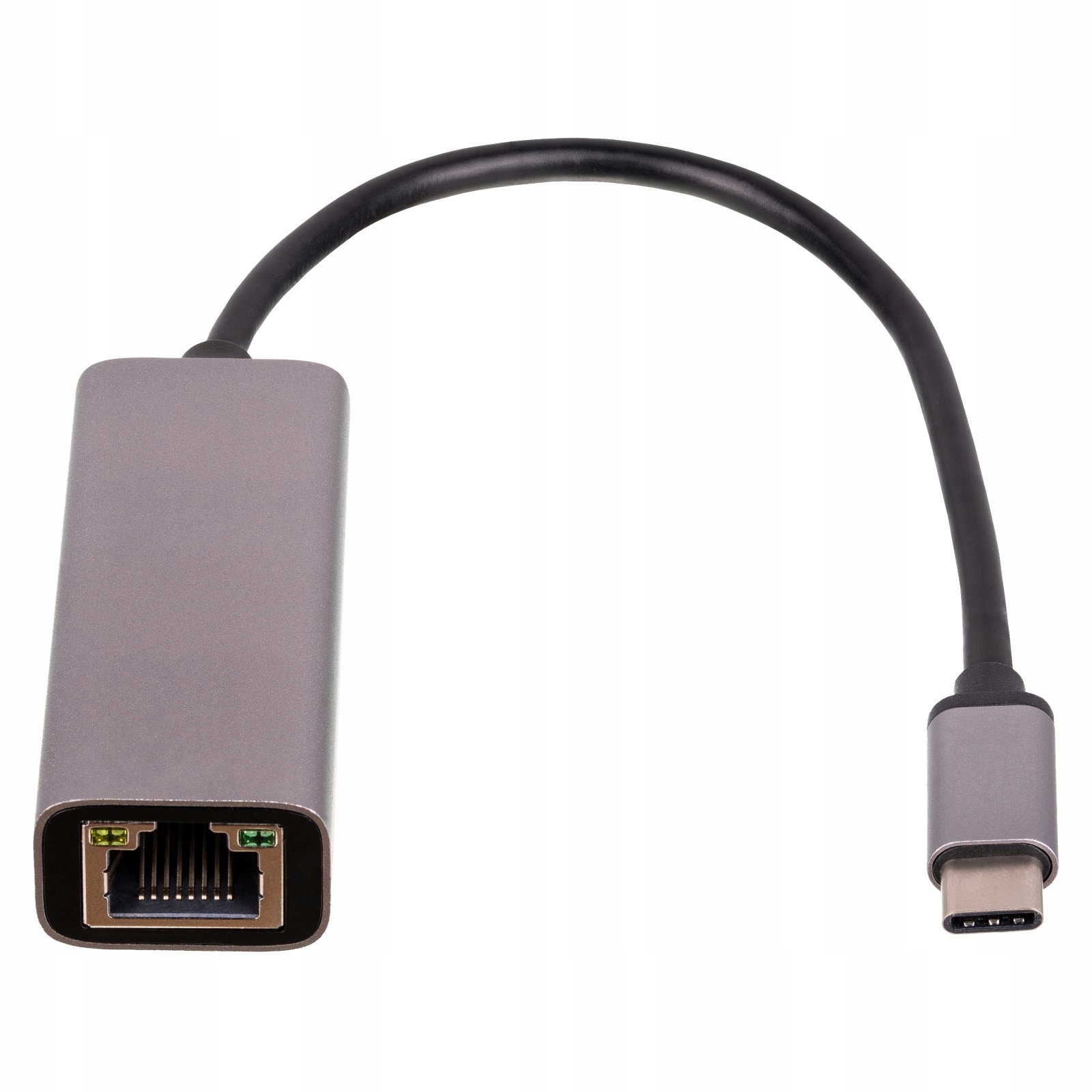 AKYGA Adapter z kablem Akyga AK-AD-65 karta sieciowa USB type C (m) / RJ45 (f) 10/100/1000 ver. 3.0 15cm — 2