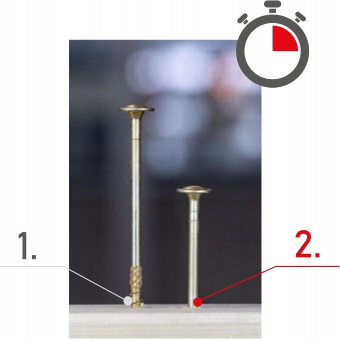 Wkręty do drewna 4x60 mm 250 szt. TORX stożkowe Klimas WKCS Długość wkręta 60 mm