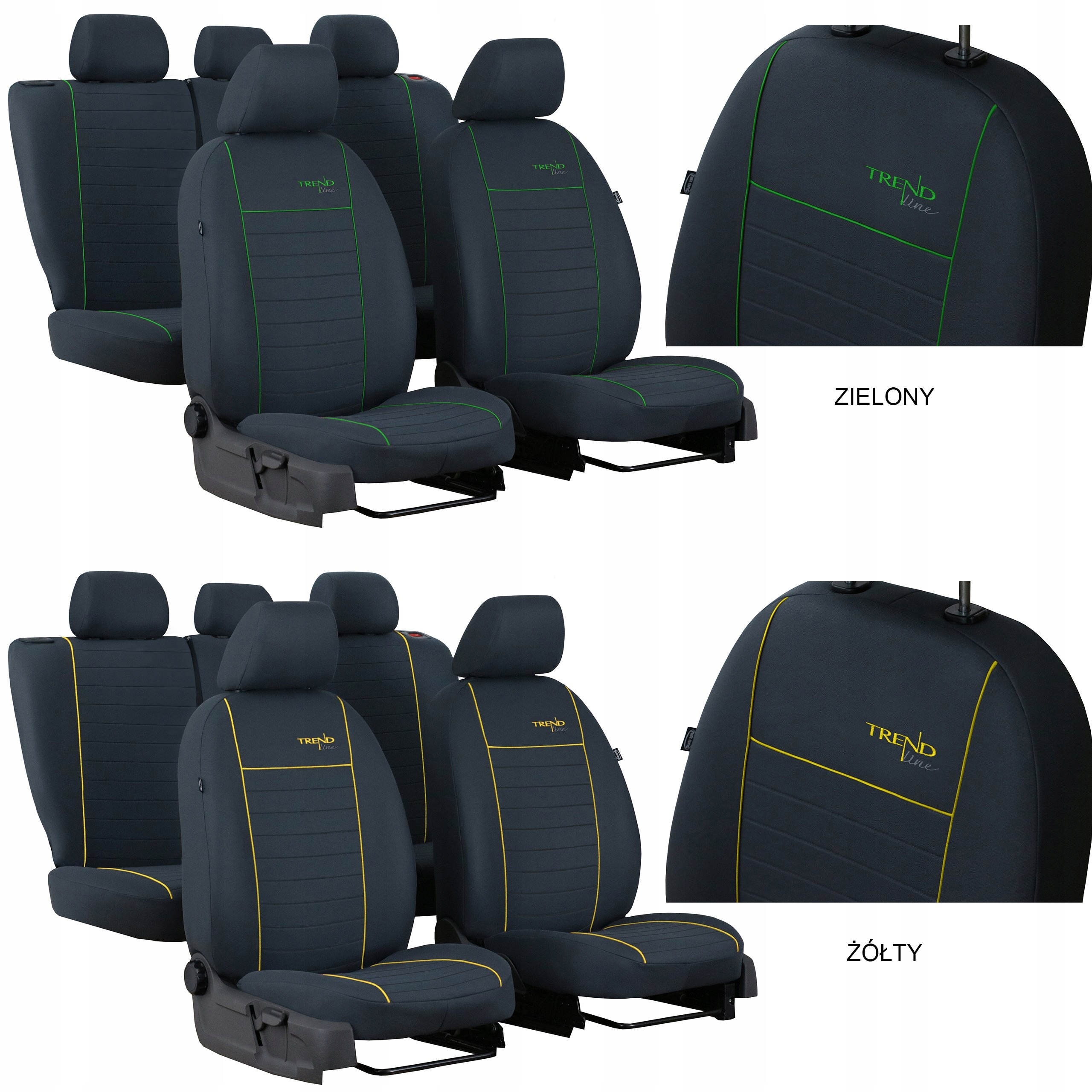 POKROWCE SAMOCHODOWE MIAROWE VW T5 9-CIO MIEJSCOWY Materiał materiał tapicerski