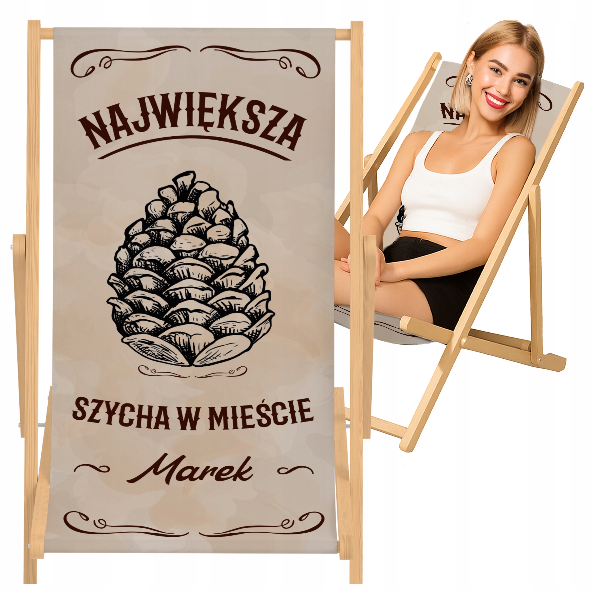 Leżak Największa Szycha W Mieście Personalizowany Plażowy