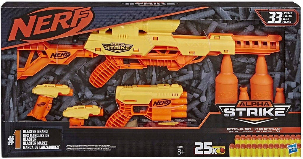 NERF ALPHA ZESTAW 4-PAK WOLF LR-1 STINGER SD-1 FANG QS-4 CELE E8444 Kod producenta E8444