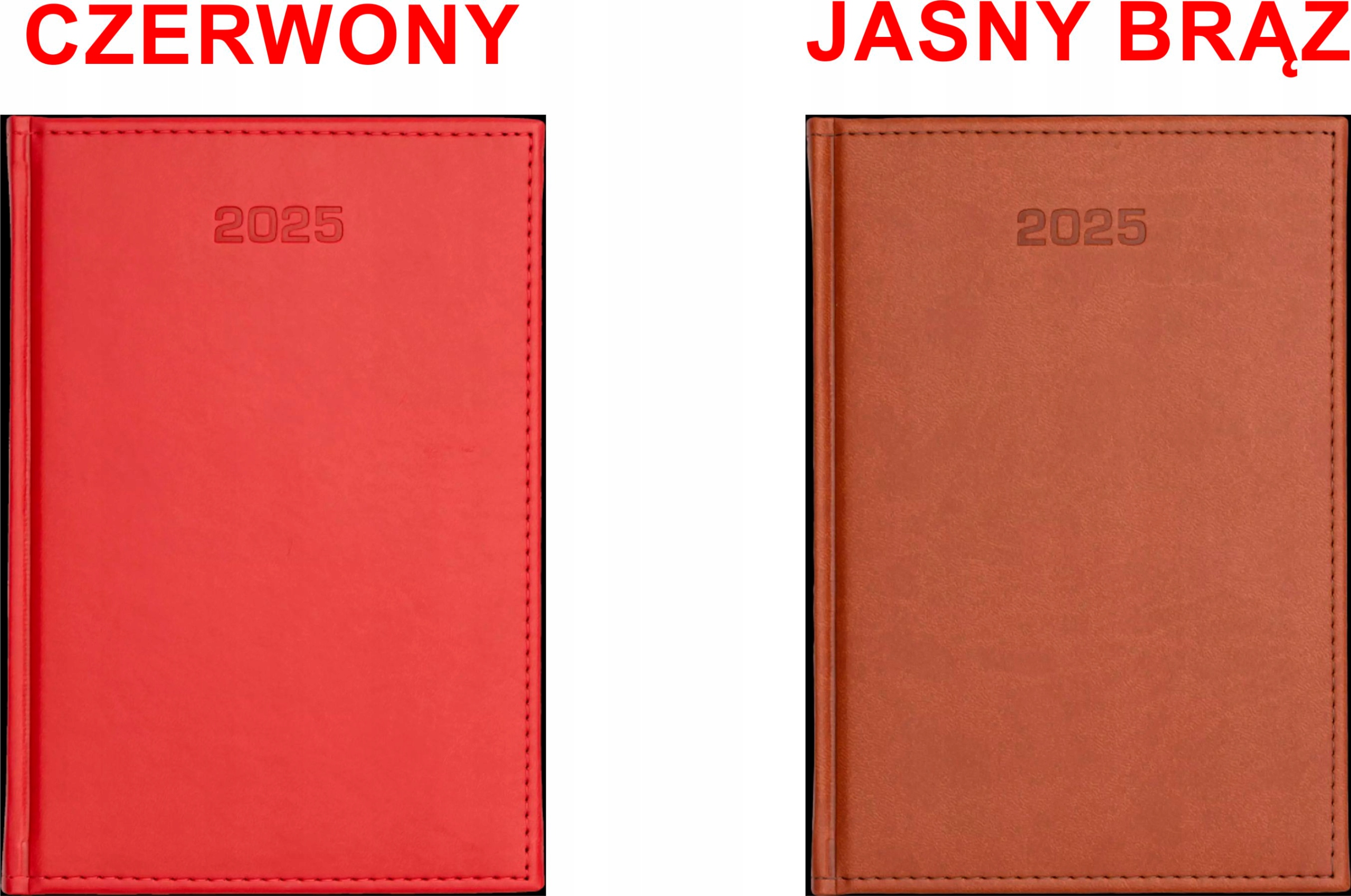 Kalendarz książkowy B5 dzienny 2025 rożne kolory GRAWER LOGO Marka bez marki