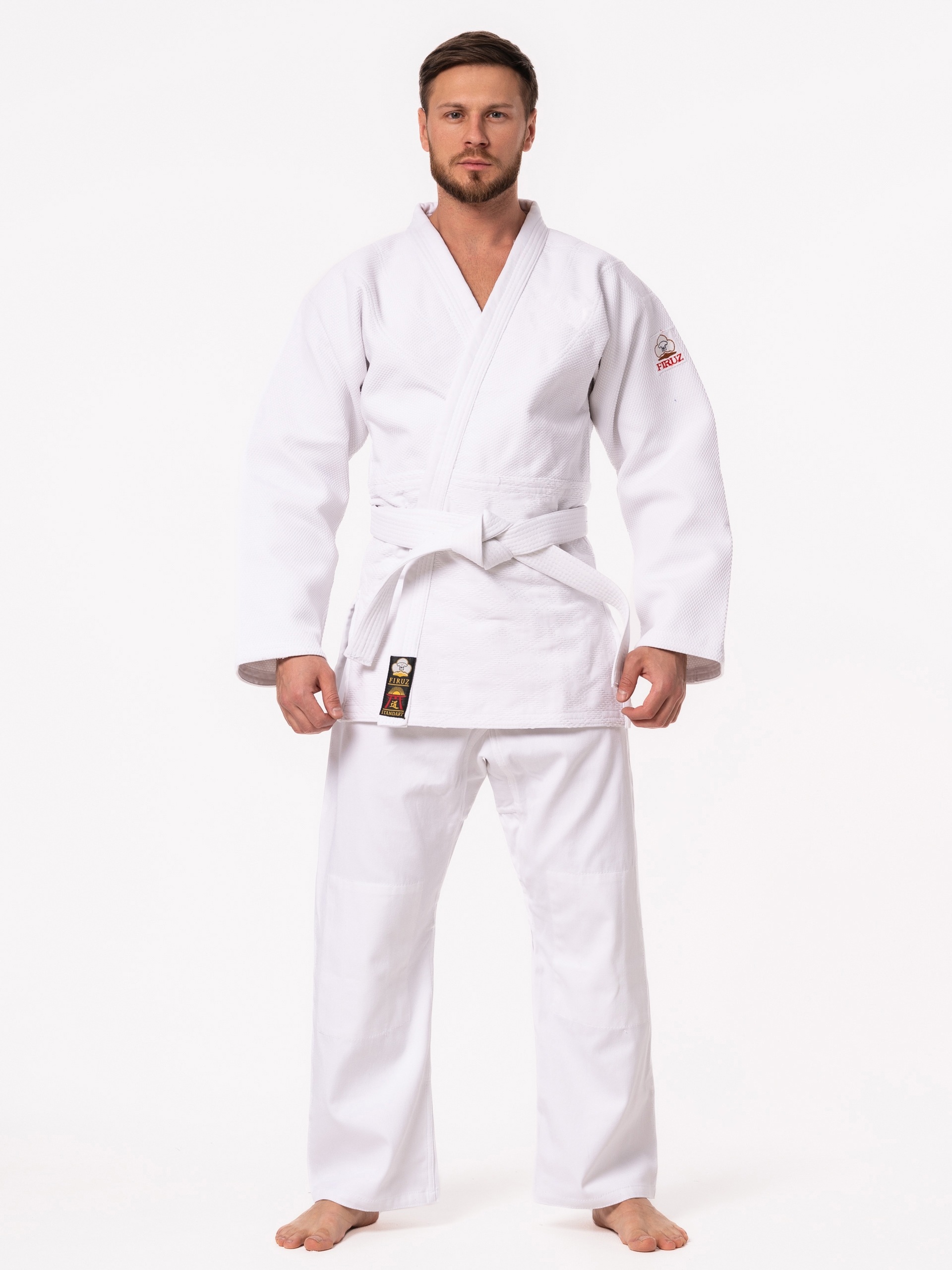Firuz Standard, Judo-Gi, 160, Bílá, 650 g/m², 100% bavlna, dvojitá vazba