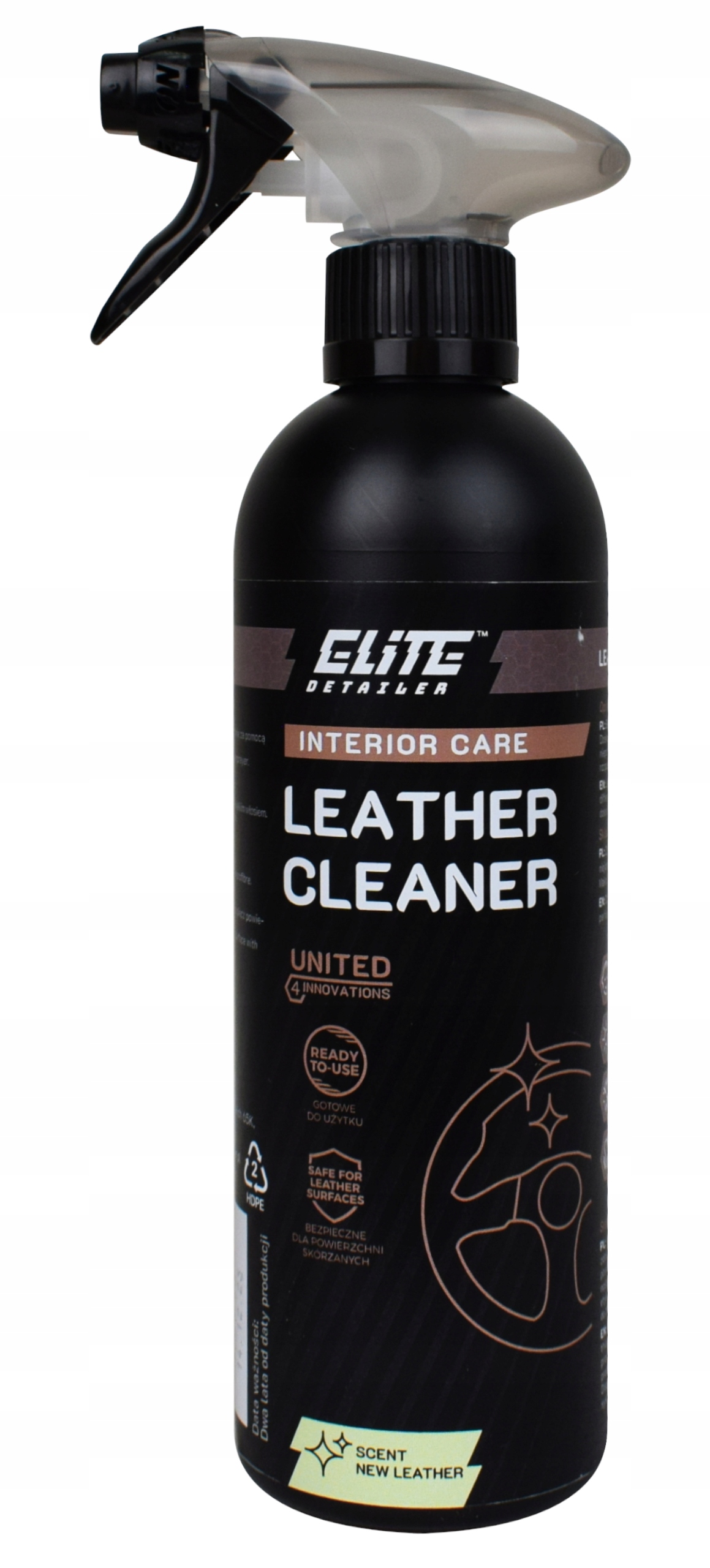Elite Detailer Leather Cleaner czyści skórę skórzaną tapicerkę 500ml