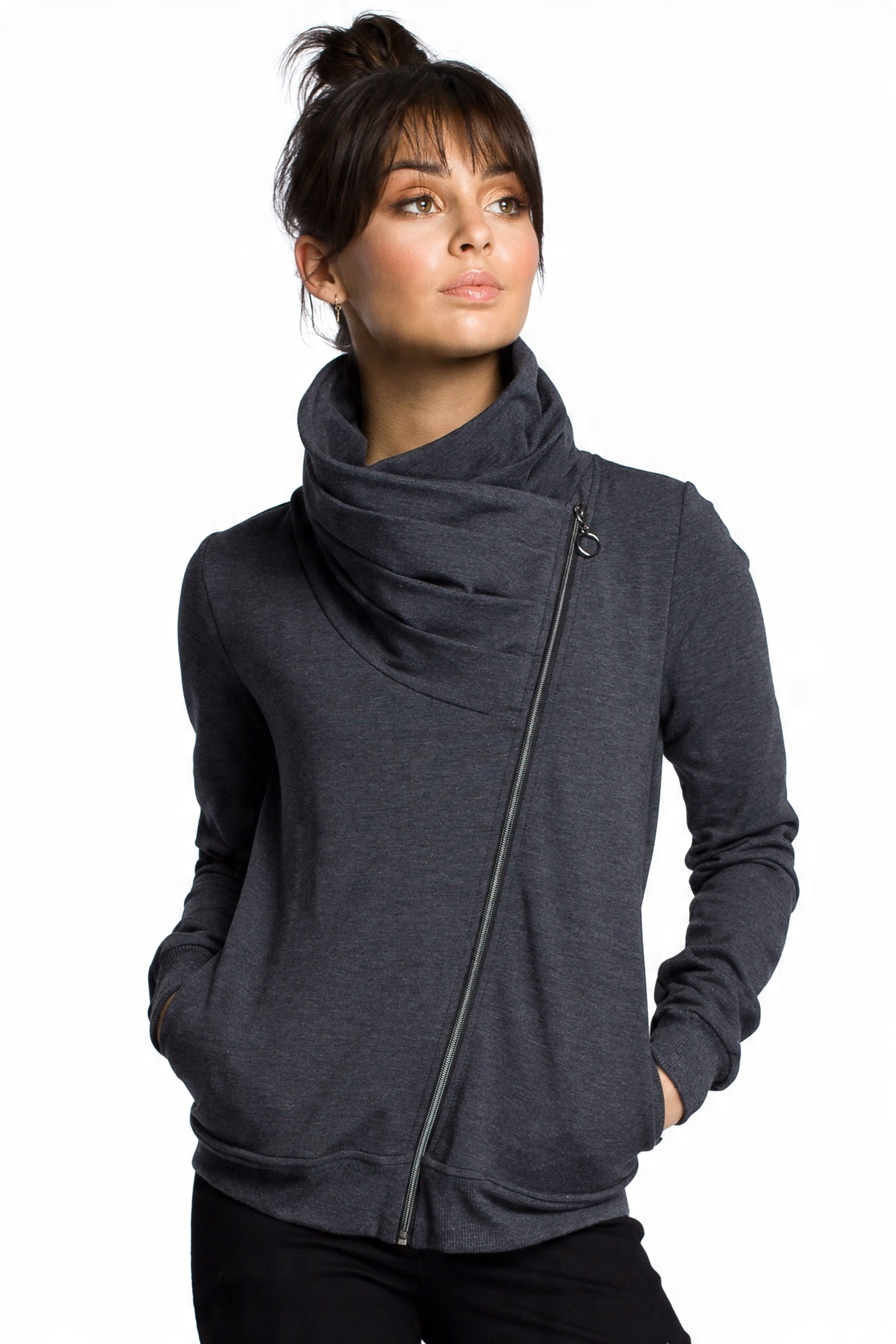 

Be B071 Bluza Z Zamkiem *XL* Grafit