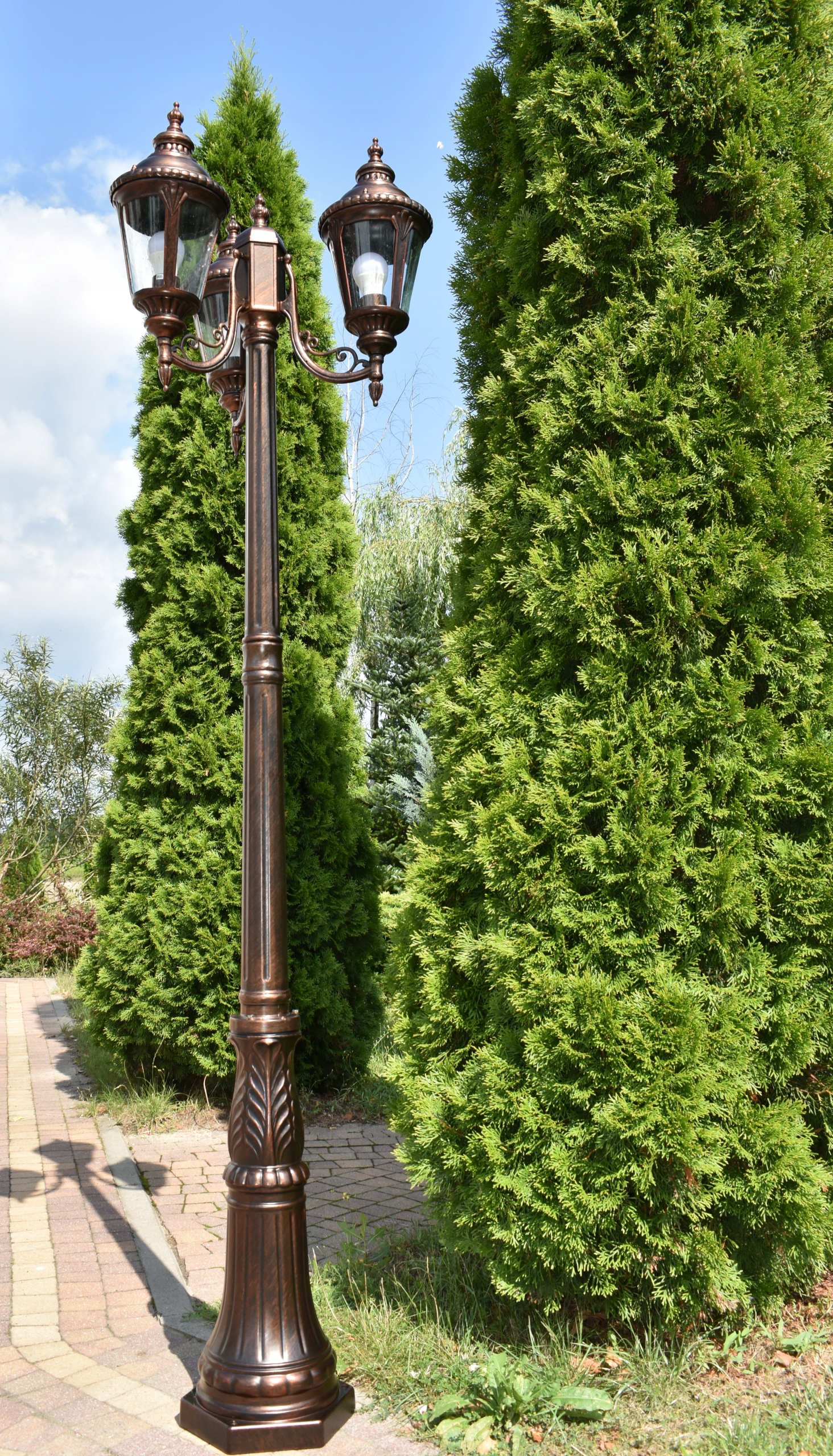 Latarnia ogrodowa BRĄZ/MIEDŹ BARBADOS 3F Nowość! Rodzaj gwintu E27