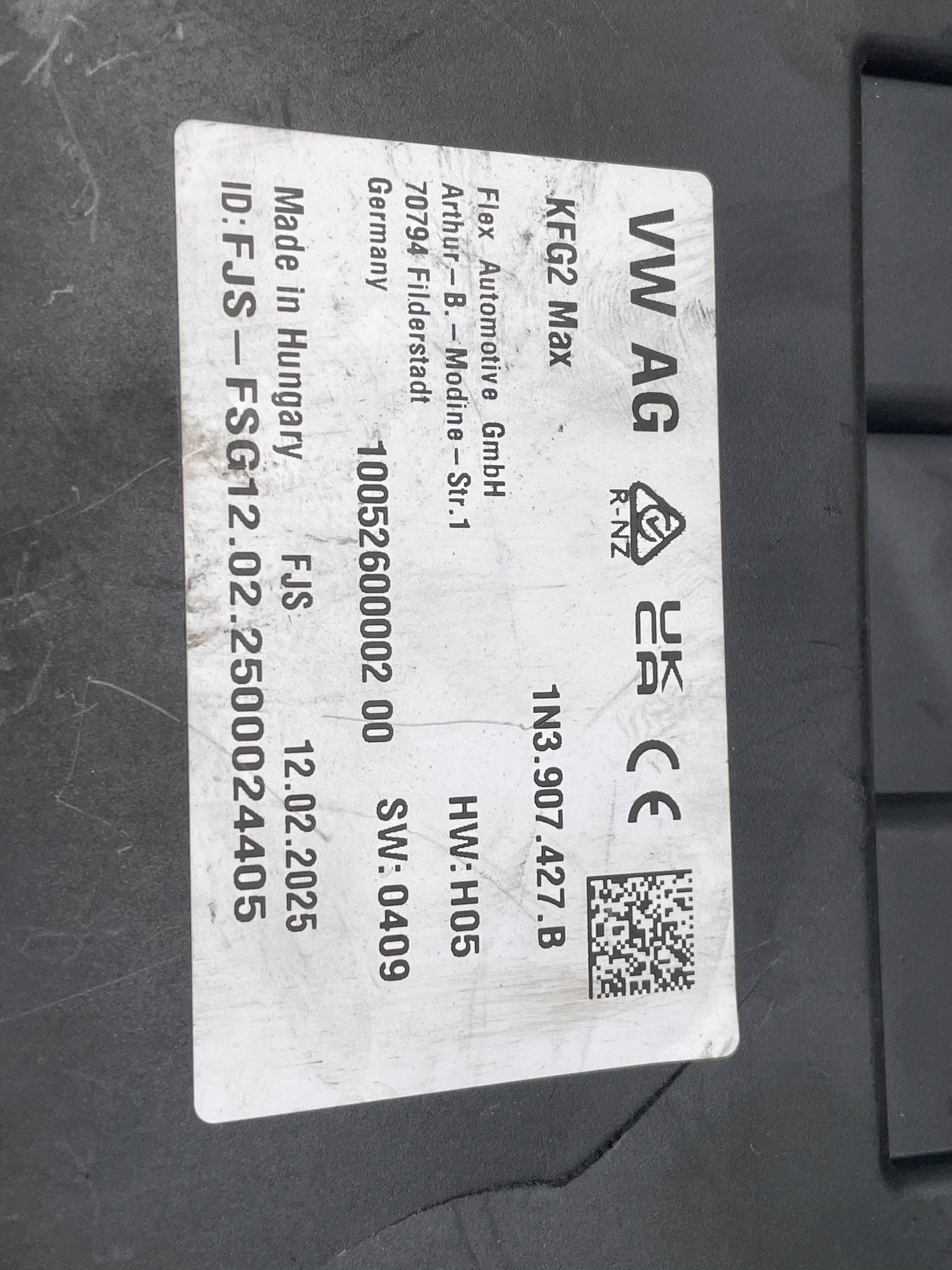 ! module control unit VW AG 1N3907427B ! !J