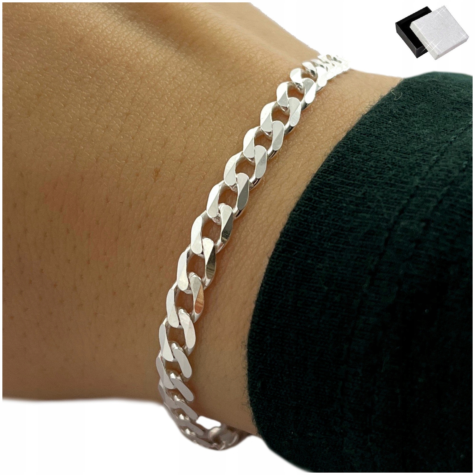Dámský Náramek Stříbrný Pancíř 20 CM 4 MM Ryzost 925 Dárek Pro Ženu