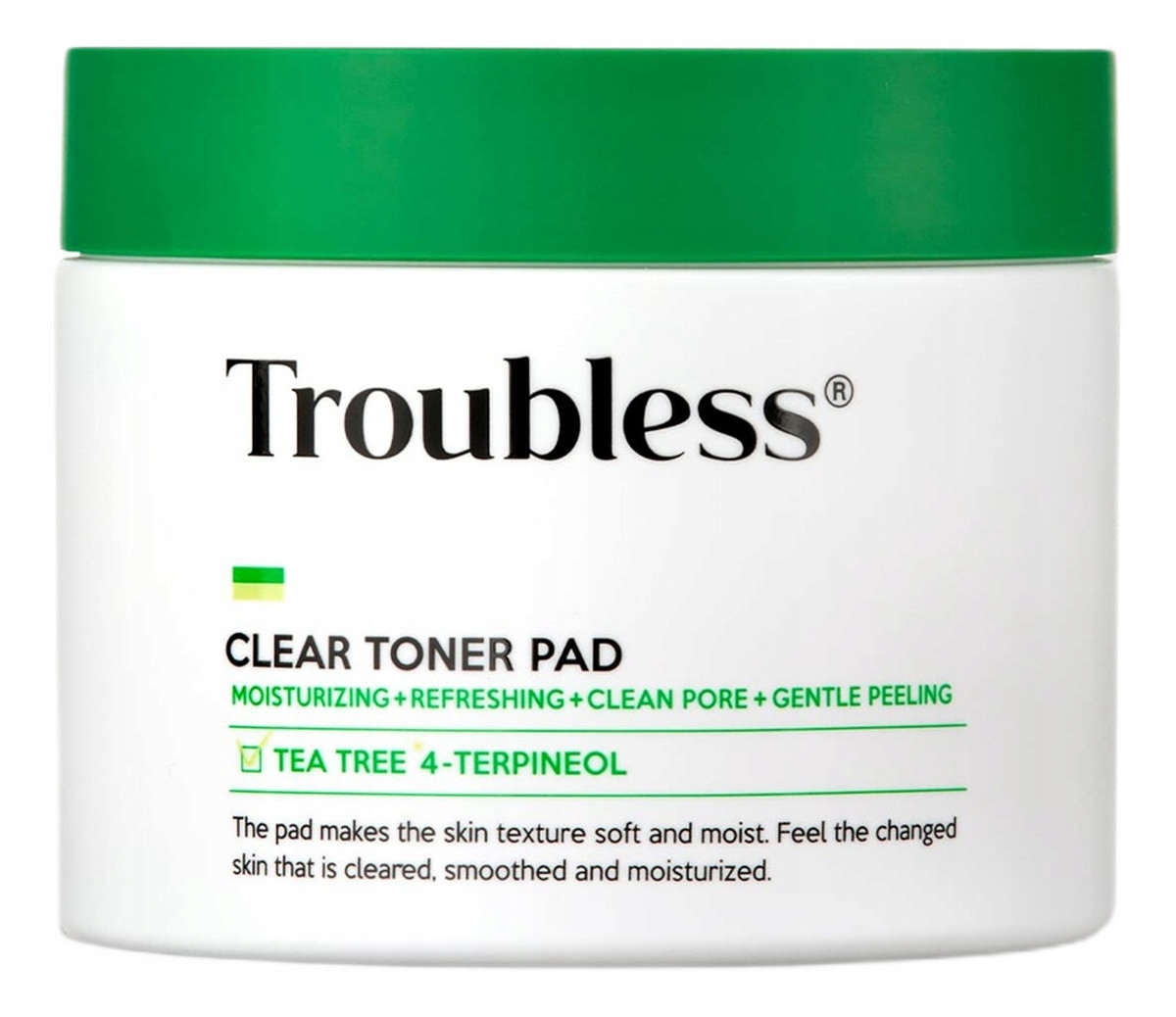 Troubless Clear toner pad tonizační vločky s peelingovým efektem 60ks