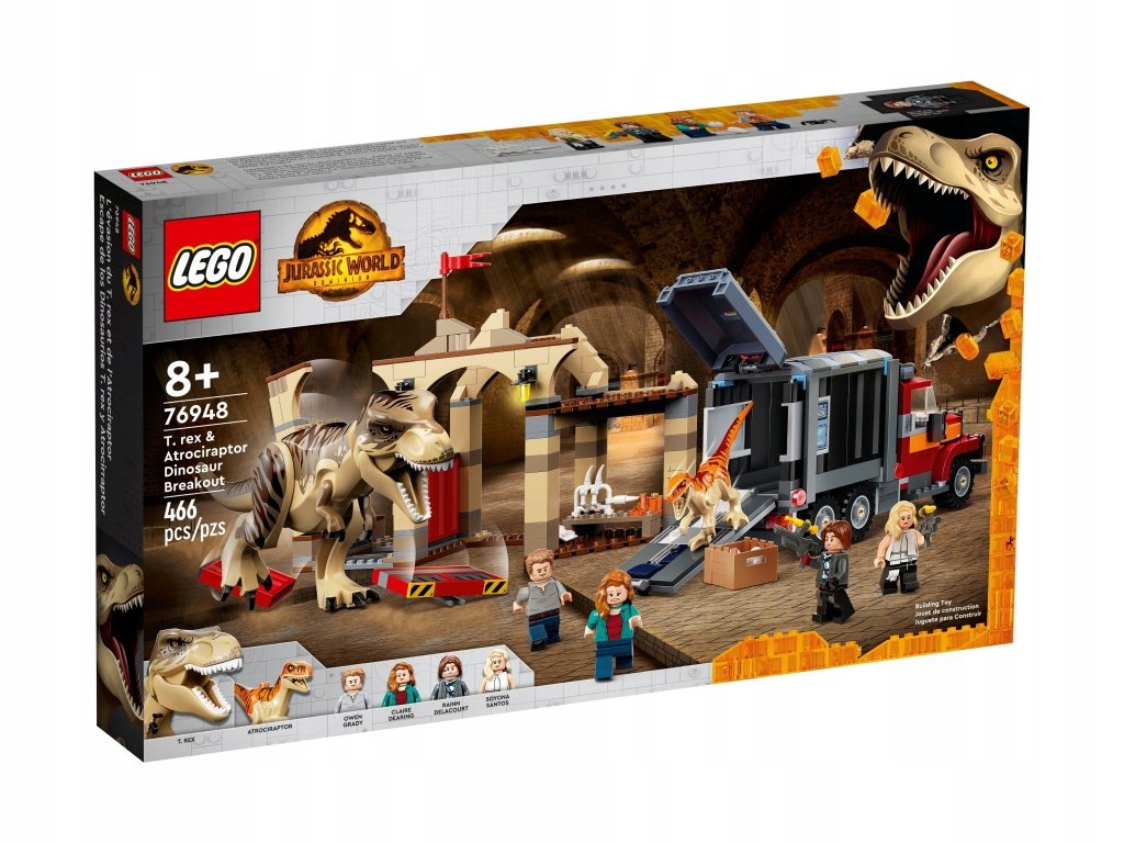 Lego Jurský svět 76948 Útěk tyranosaura a atrociraptora Nové