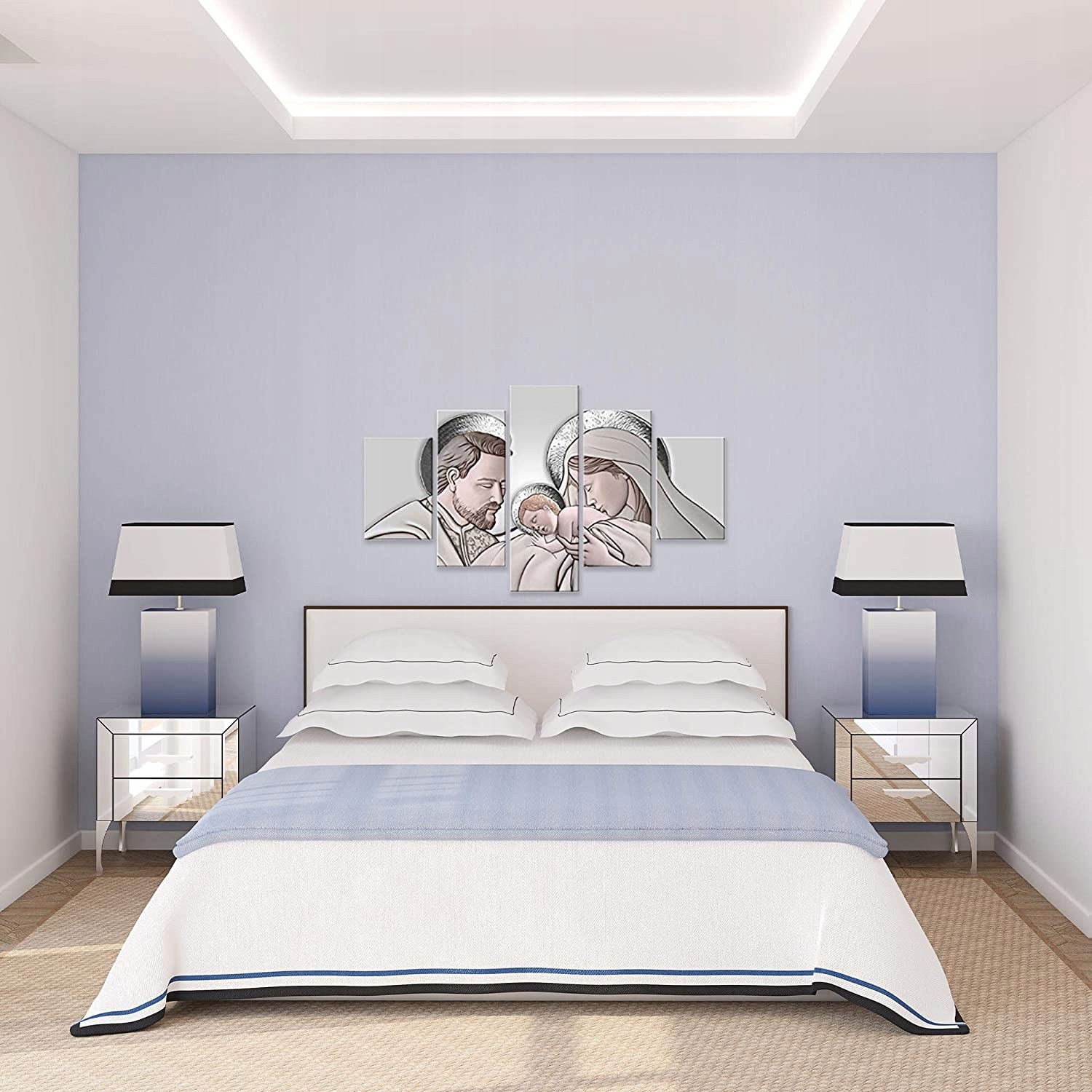 NOWOCZESNY OBRAZ ŚWIĘTA RODZINA 83x145cmNA ŚLUB Wysokość produktu 83 cm