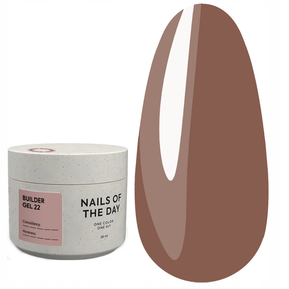 Stavební gel Nailsoftheday Builder gel 22 tmavě hnědý 30 ml