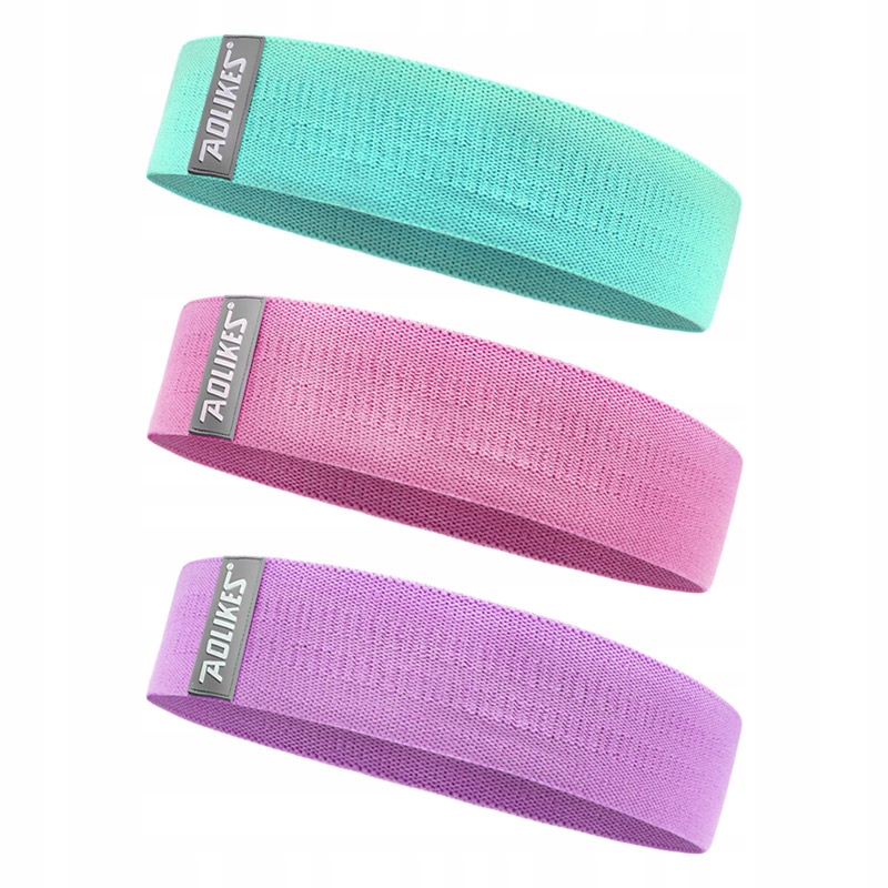 ZESTAW 3 GUMY DO ĆWICZEŃ MATERIAŁOWE TAŚMY OPOROWE Kolor dominujący wielokolorowy