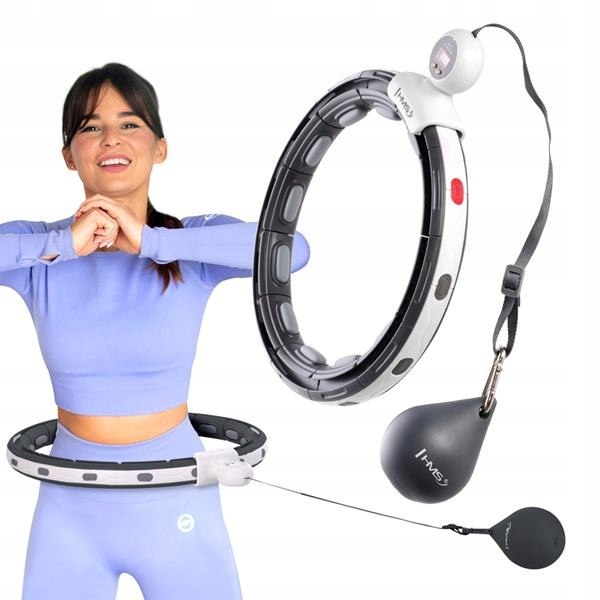 HHM15 Hula Hoop Černý S Magnetem A Závažím Počítadlo Hms