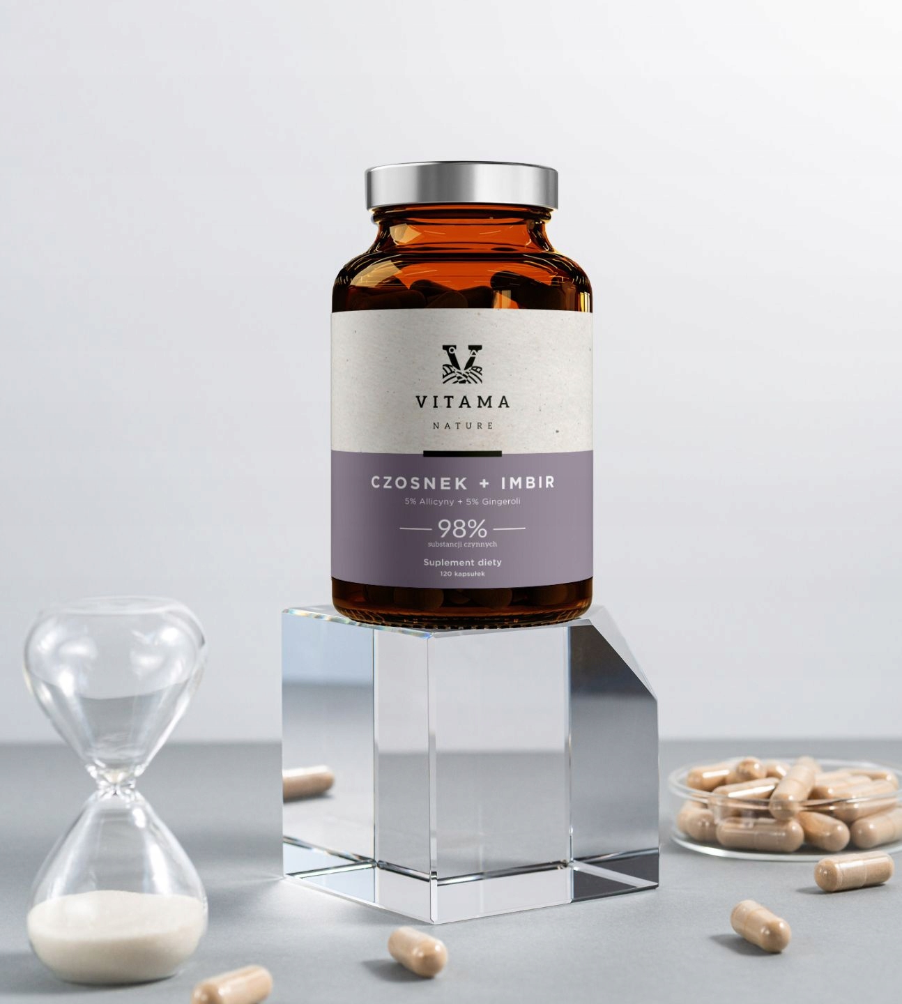 Vitama Nature česnako ir imbiero ekstraktas 840 mg, 120 kapsulių - nuotrauka 13