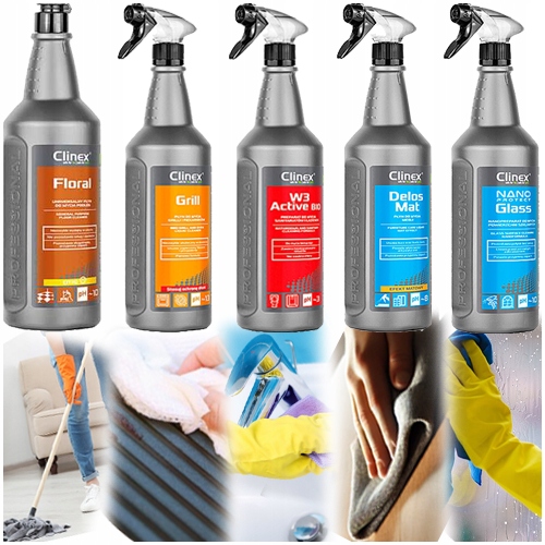 Levně Clinex Grill Kuchyně Podlahy Koupelna Nábytek Okna 5v1 Univerzální Set Dům