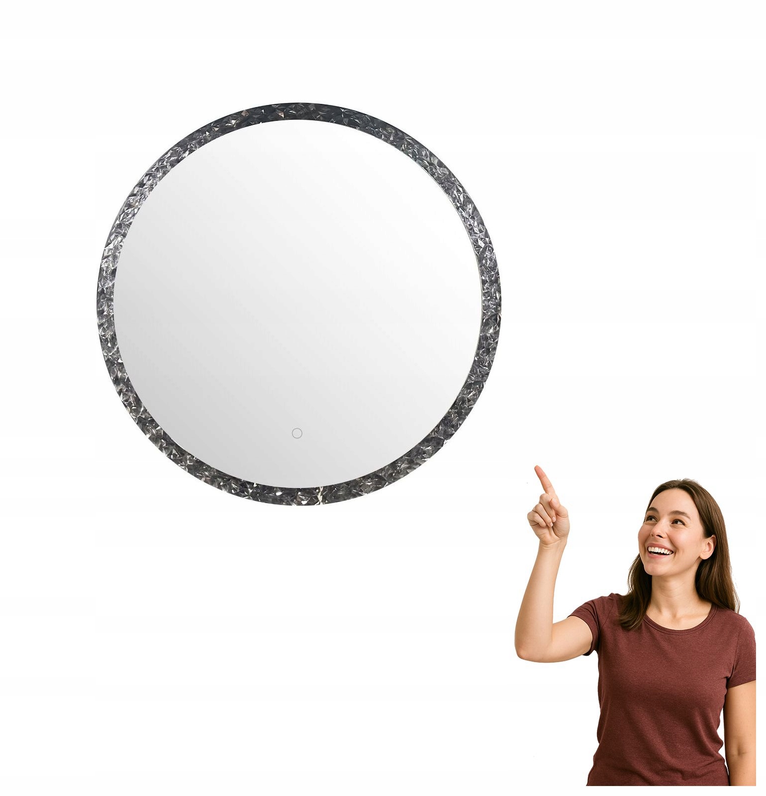 Okrúhle kúpeľňové zrkadlo s Led podsvietením 24W D2309 Zuma Line