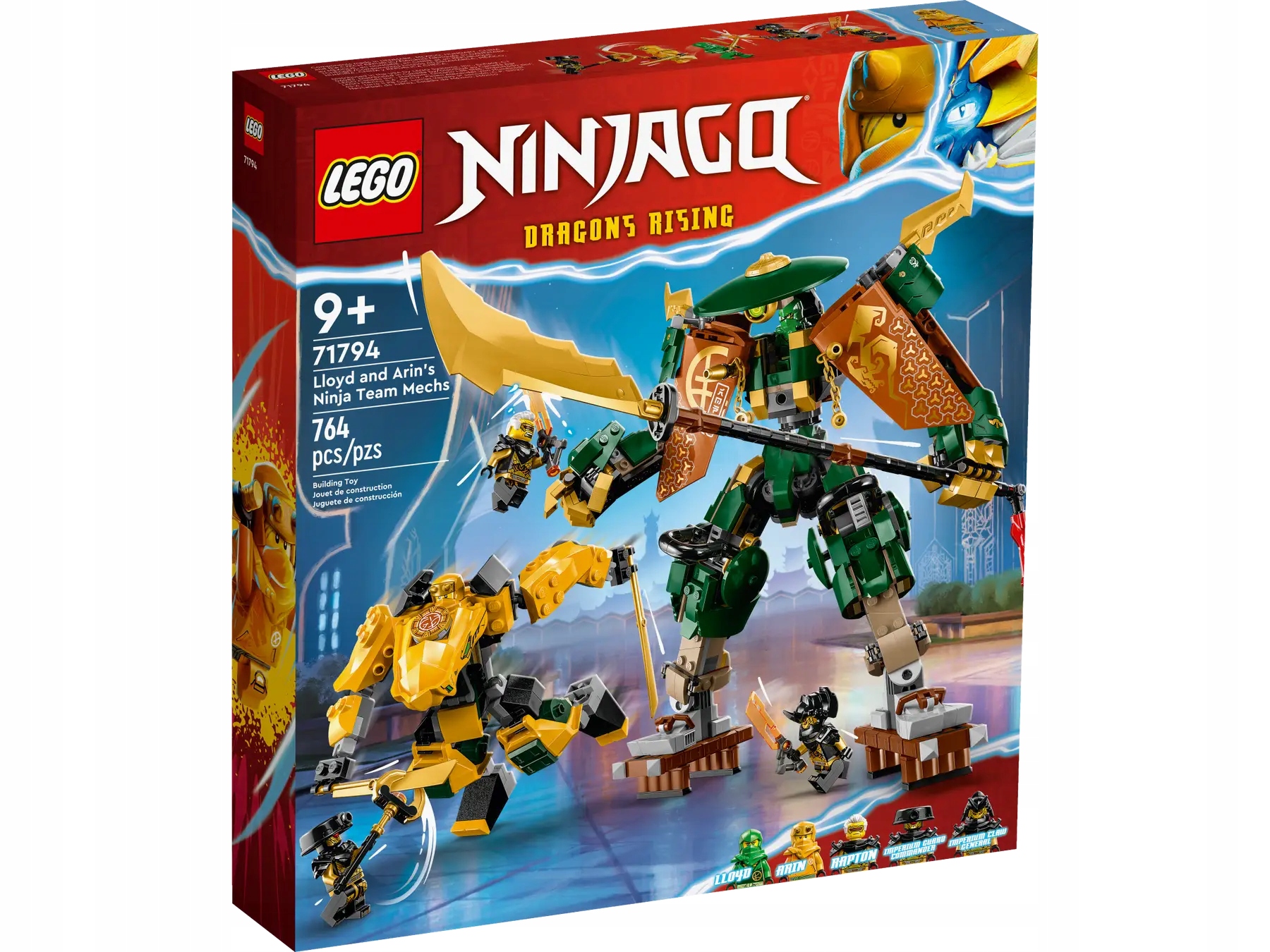Lego Ninjago 71794 Tým nindžovských mechů Lloyda a Arina