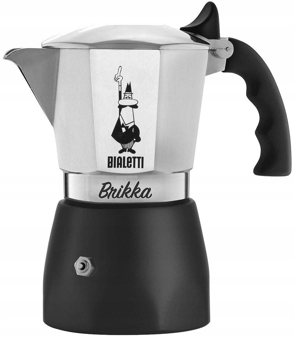 Kawiarka Moka Bialetti New Brikka Srebrna 170ML 4 Filiżanki Pianka Crema