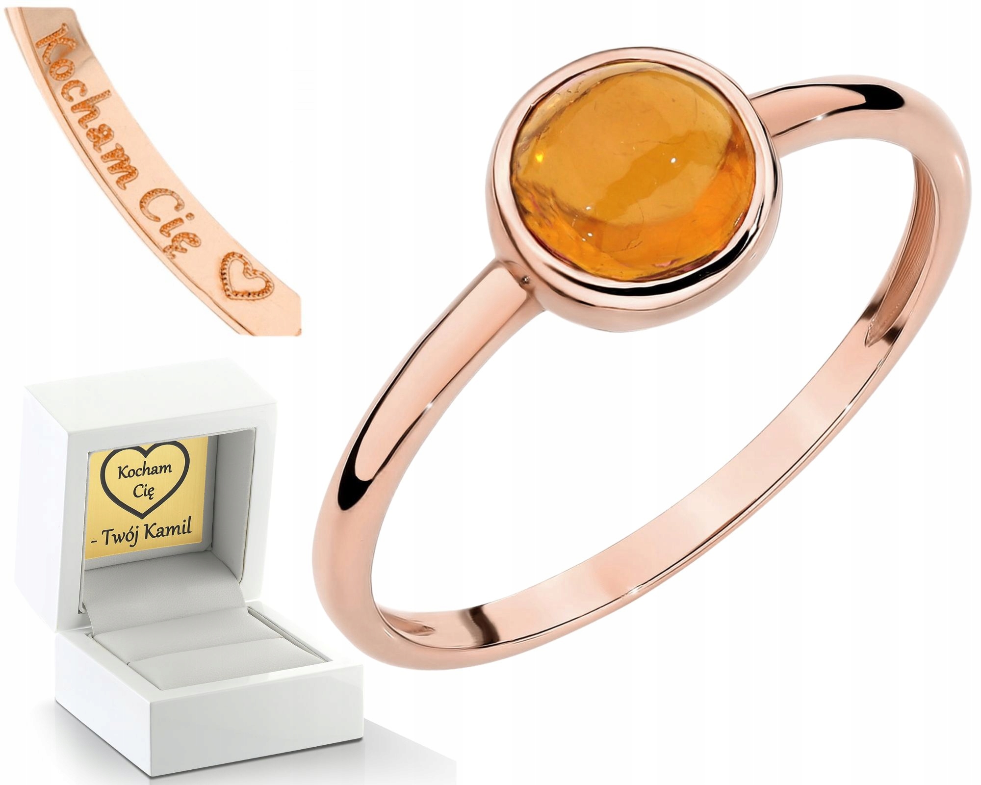 Prstýnek Z Růžového Zlata, Přírodní Kámen Turmalín