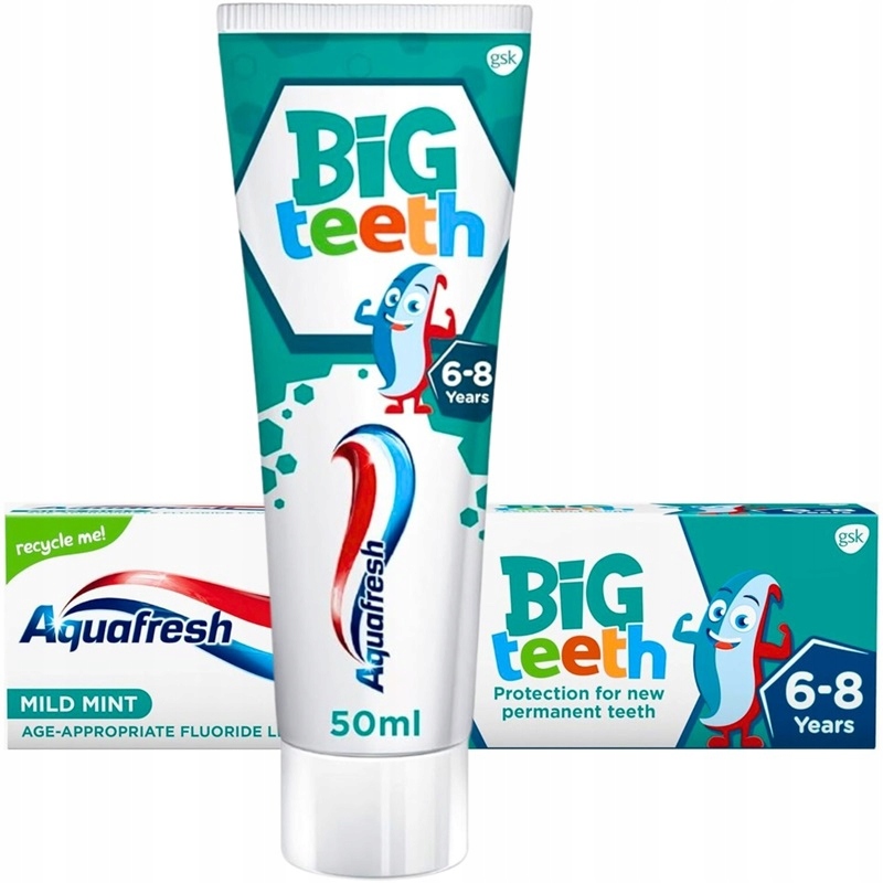 Aquafresh Kids Big Teeth Pasta do Zębów 6+ 50 ml — 4