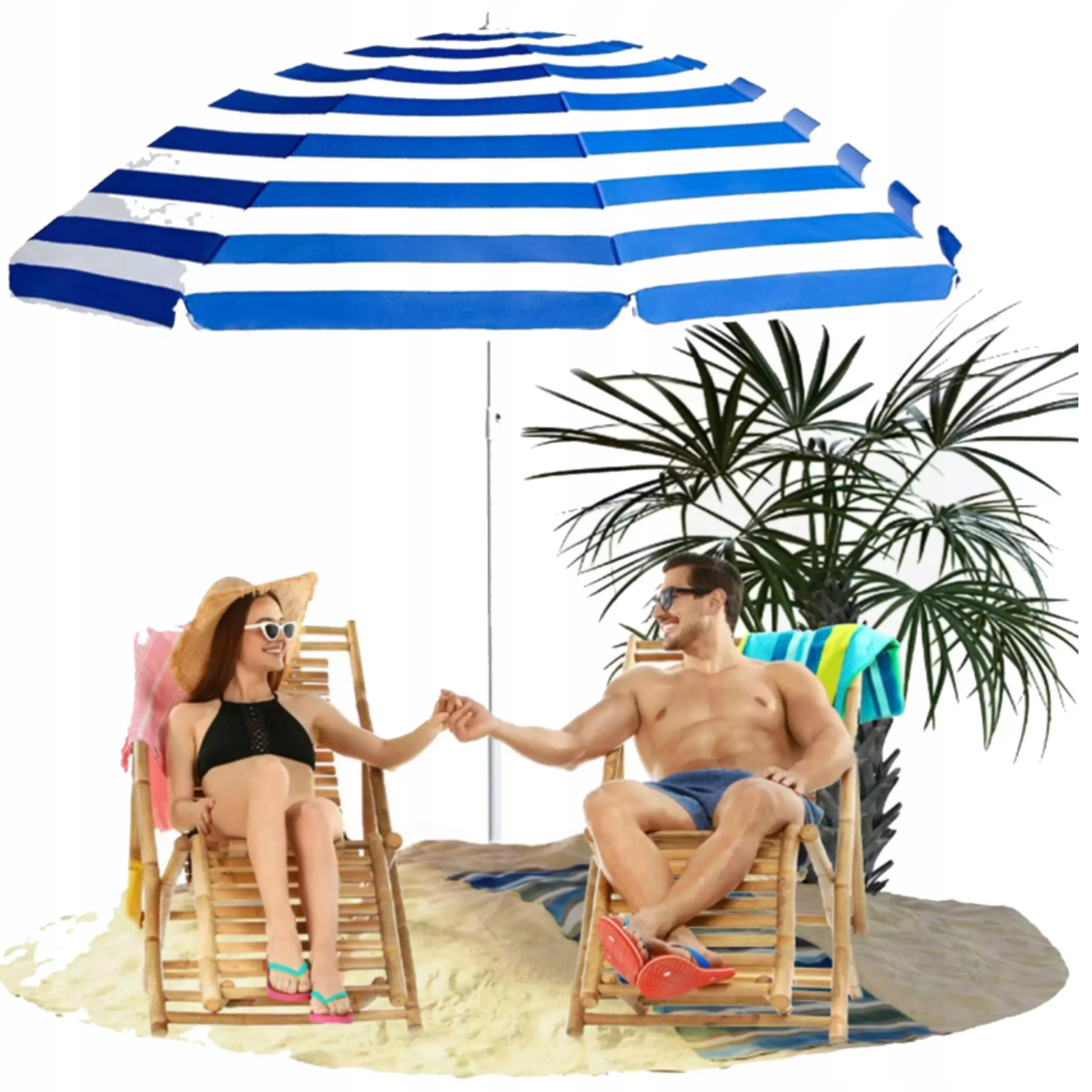PARASOL XXL DUŻY PARASOL PLAŻOWY OGRODOWY NA BALKON TARAS PLAŻĘ