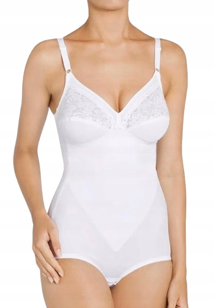 Triumph Plus Size Dámské Bílé Body Na Ramínka S Krajkou 90C J7C