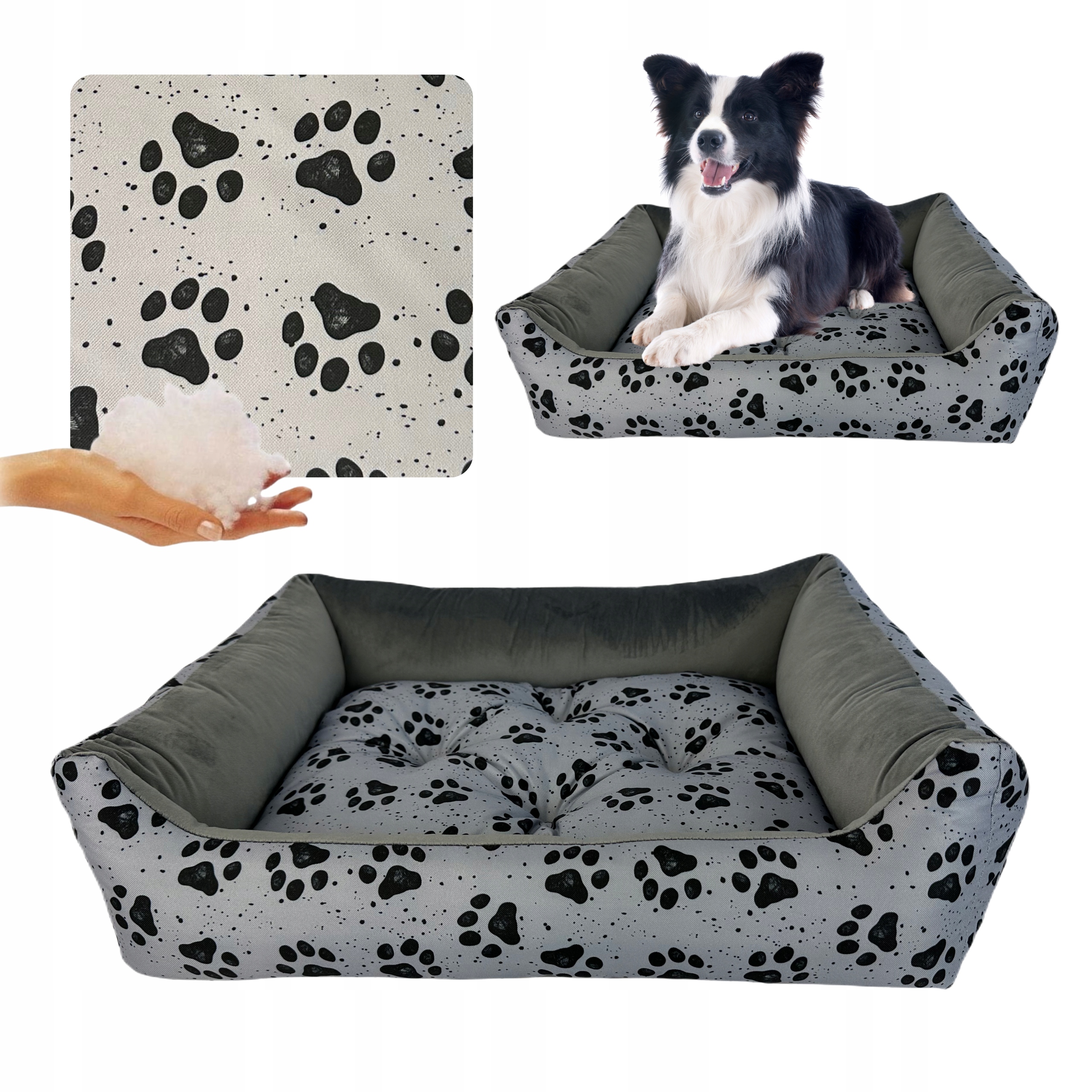 Pelíšek Pro Psa Kočku Kotec Pohovka s polštářem Antialergické 85x65 cm XL