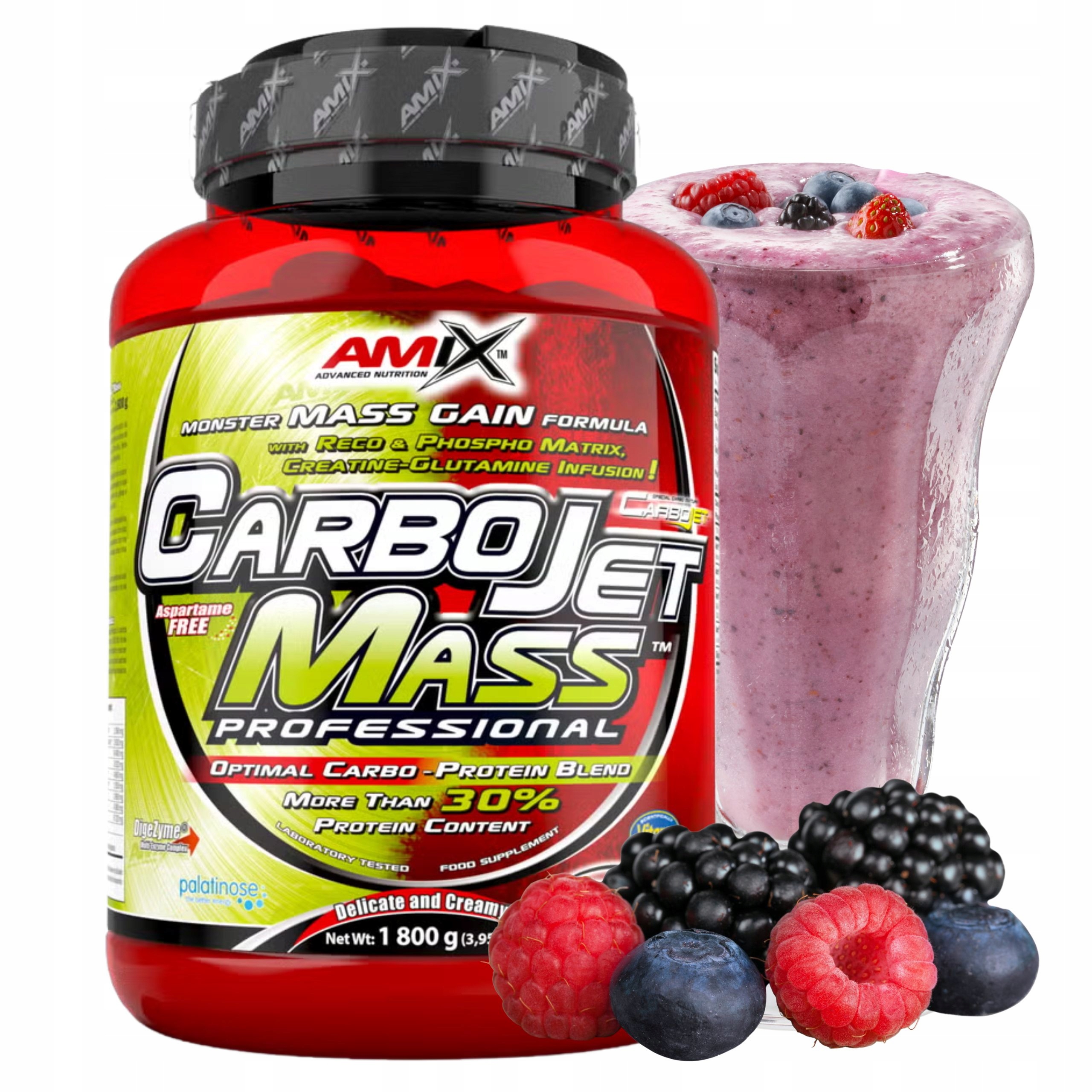 Doplněk Stravy Na Hmotu Carbojet Mass Gainer 30 g Bílkoviny Kreatin Sacharidy 1800 g