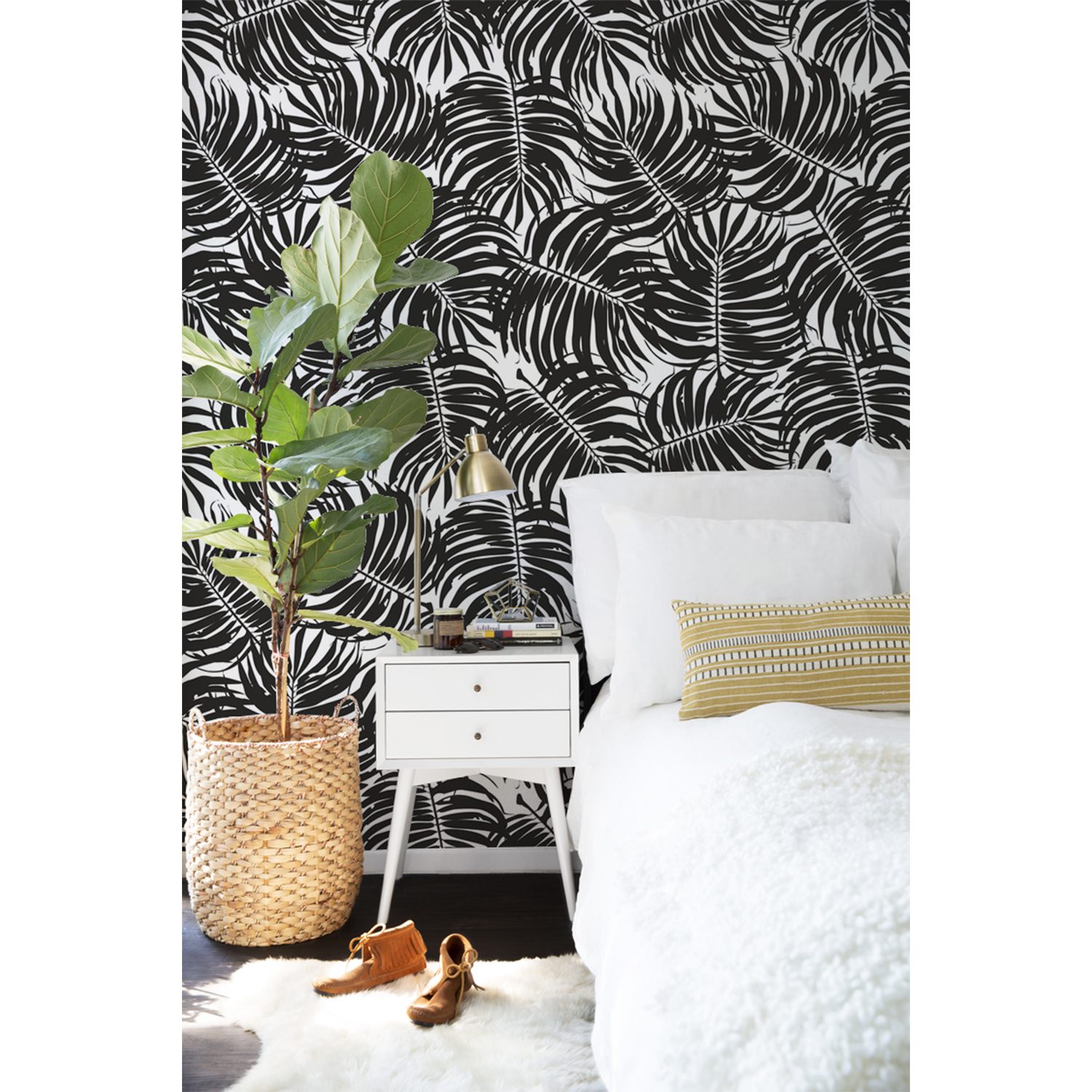 

Fototapeta ścienna Palmy liście akwarele 250x104cm