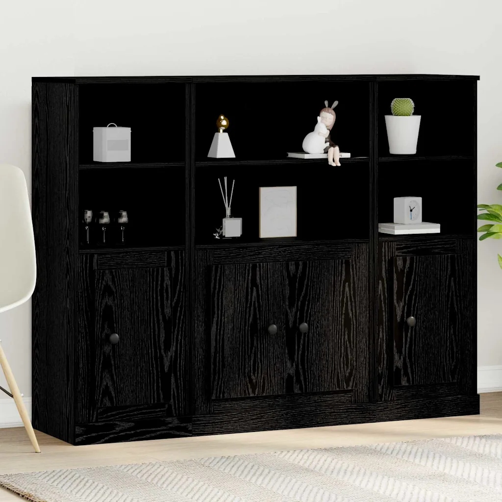 vidaXL Vysoký bufet Černý dub 132 x 35,5 x 103,5 cm kompozitní dřevo