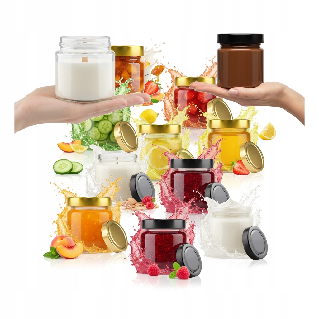 50 x Sklenice Atena 225 ml na med Džem Dárek Krém Sada 50 ks