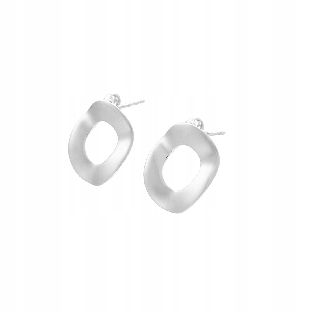 Náušnice kolečka stříbro rhodiované