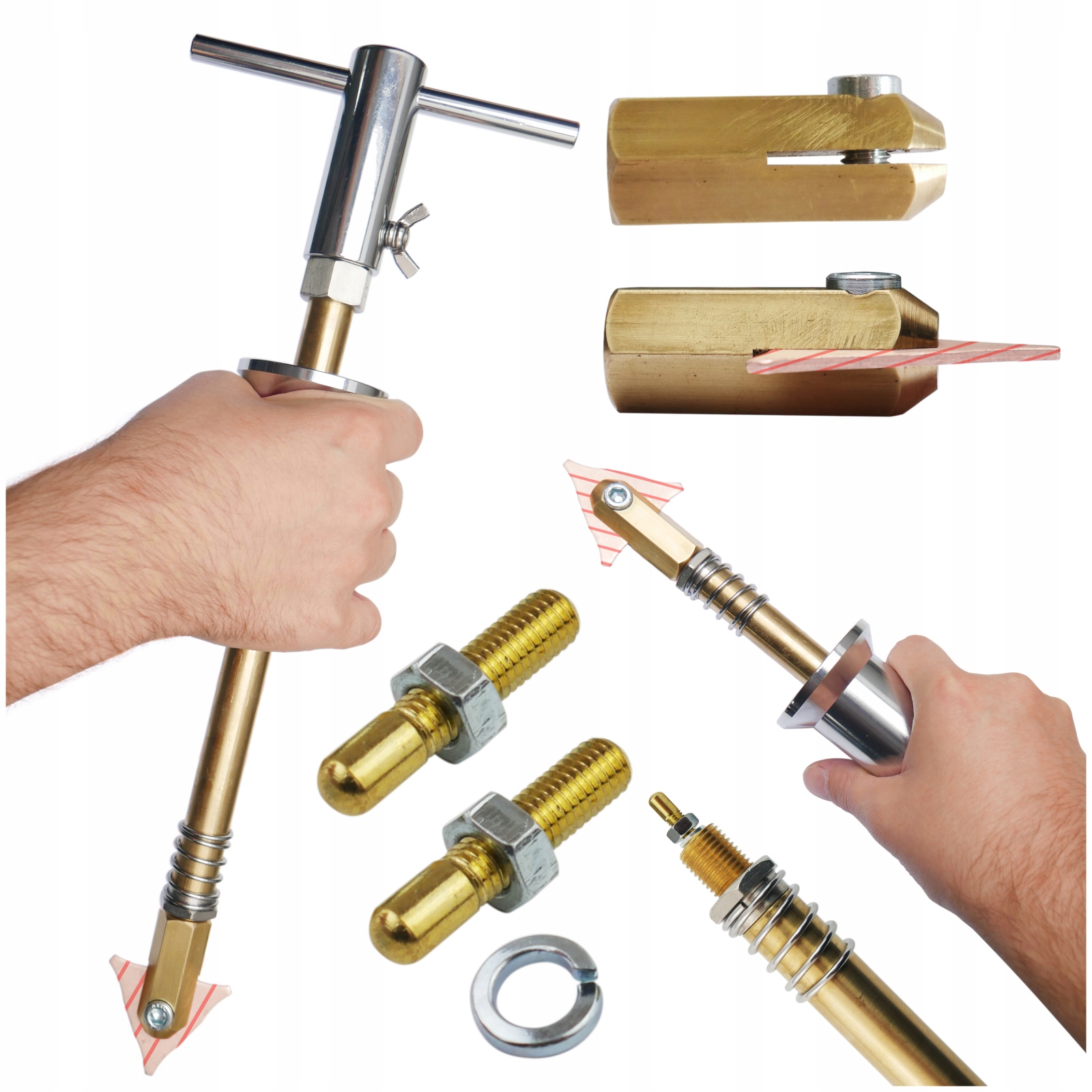 Klempířské kladivo s držákem hvězdiček M14 pro spotterovou pistoli Elektrody M5