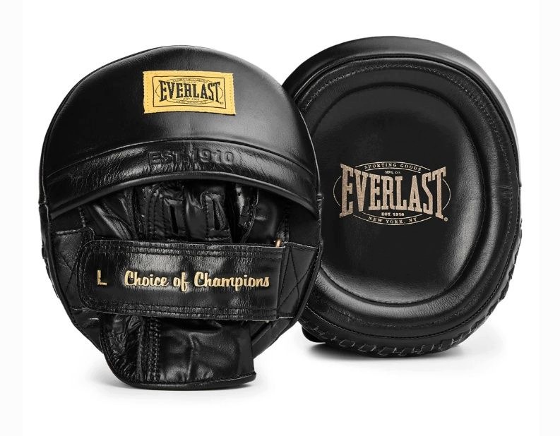Everlast Profesionální Trenérské Kotouče Z Přírodní Kůže EV4700NEW Černé