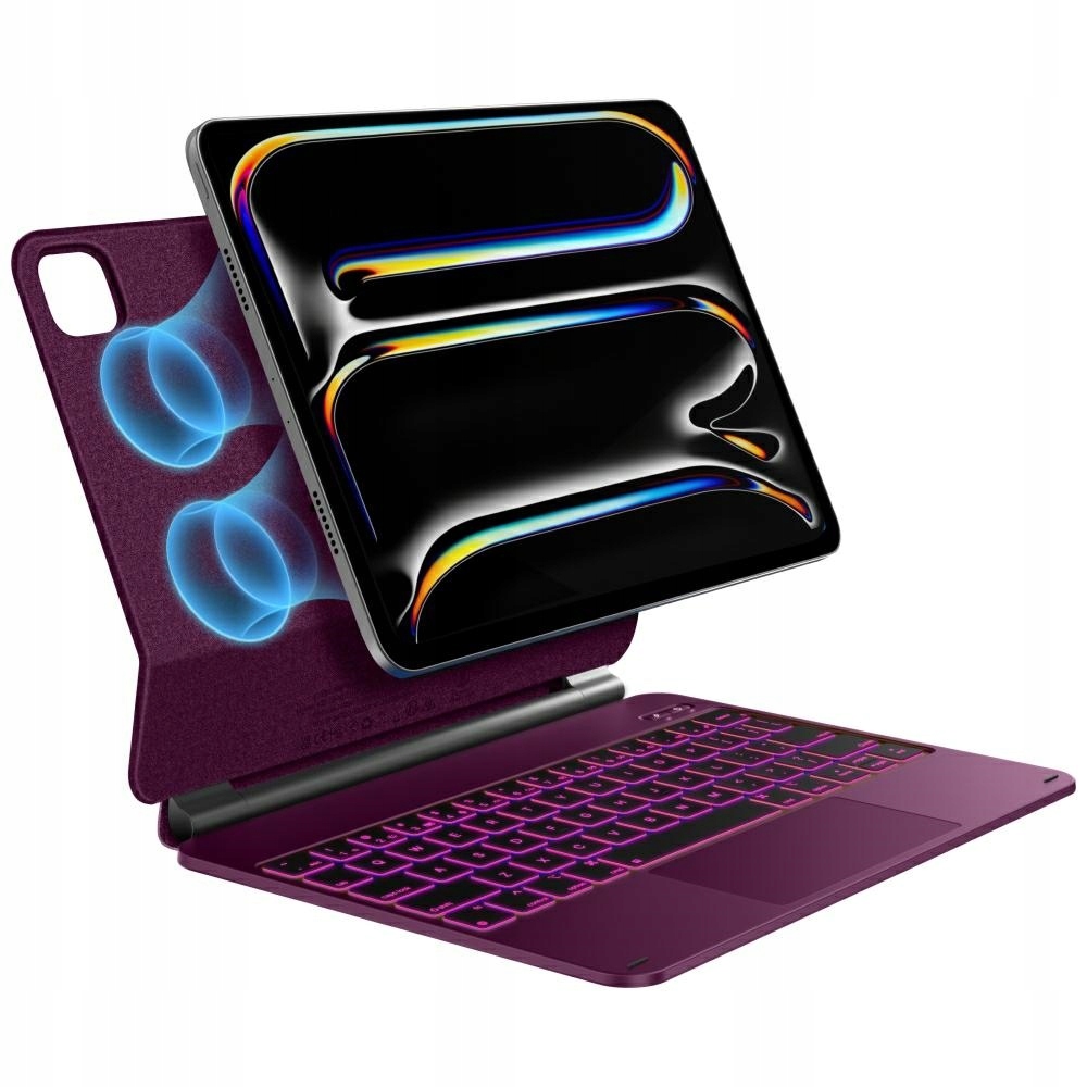 Pouzdro Typecase Edge s klávesnicí pro iPad Pro 11" 2024/2025, malinové