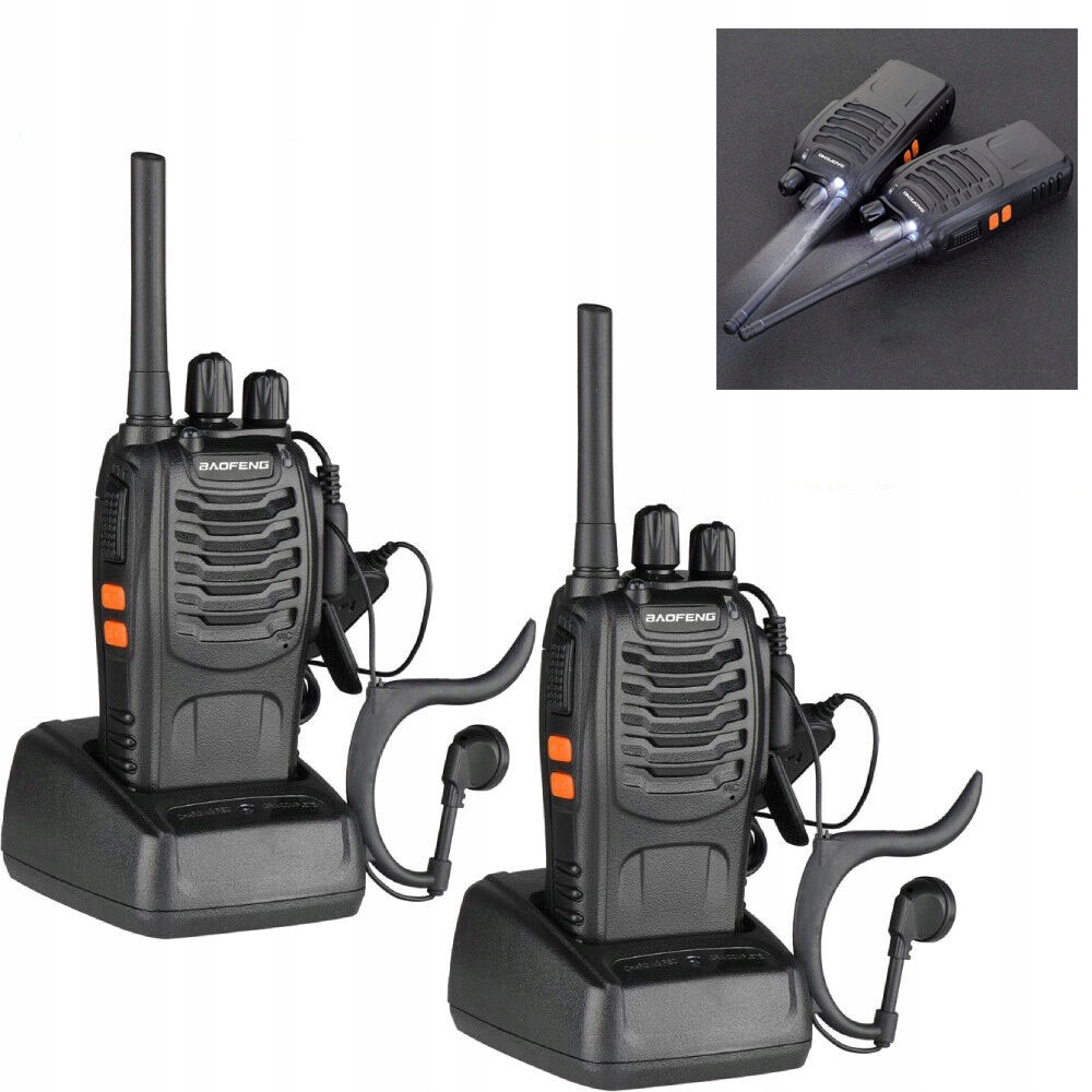 Krótkofalówka Baofeng 2szt BF-888S Ht Walkie-talkie Pmr Czarna Duży Zasięg